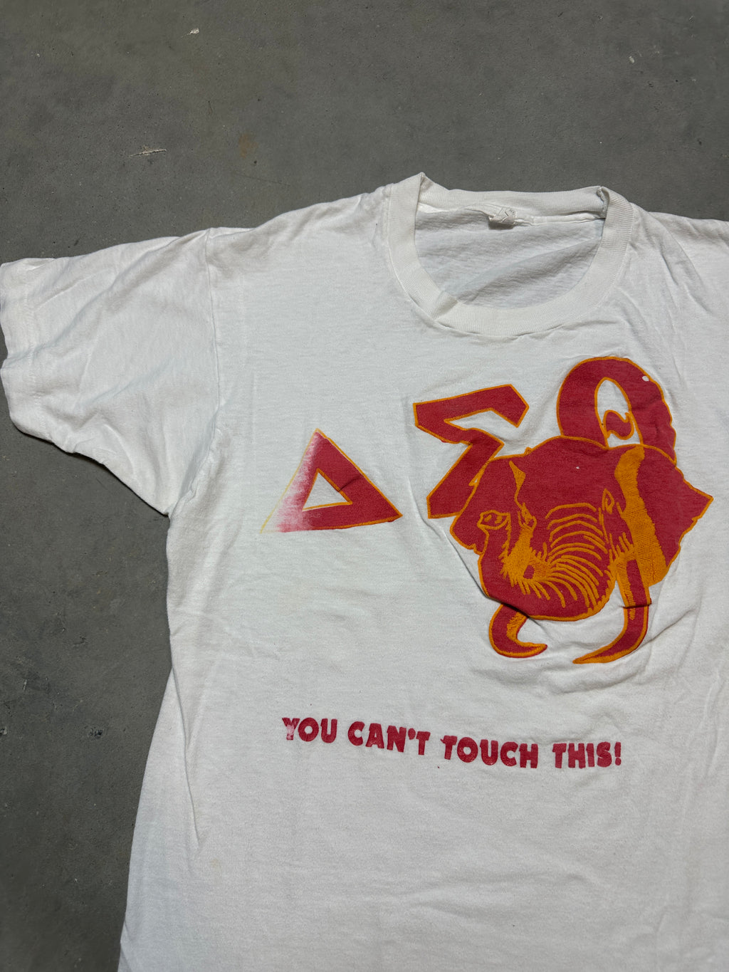 90's Delta Sigma Theta "You Can't Touch This" Divine Nine Thin Vintage Tee (Medium)
