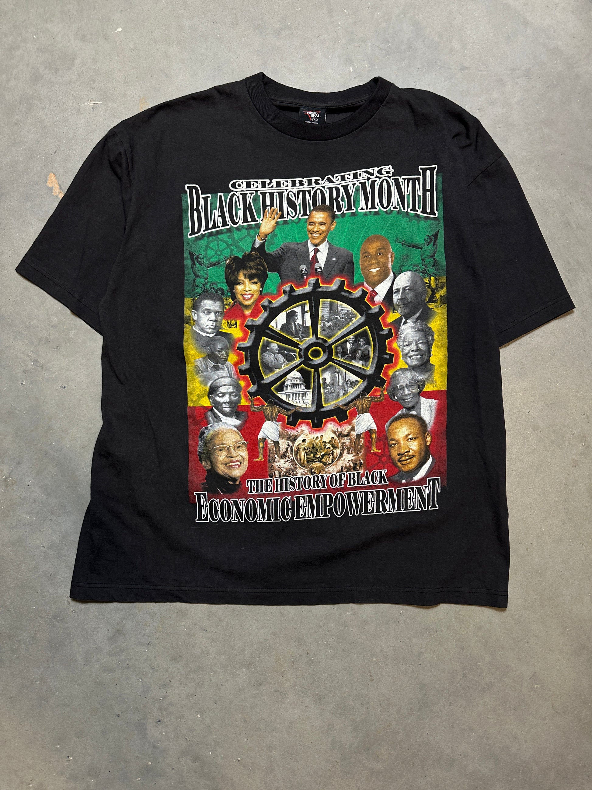 00's Celebrating Black History Month The History of Black Economic Empowerment Vintage Tee (XL)