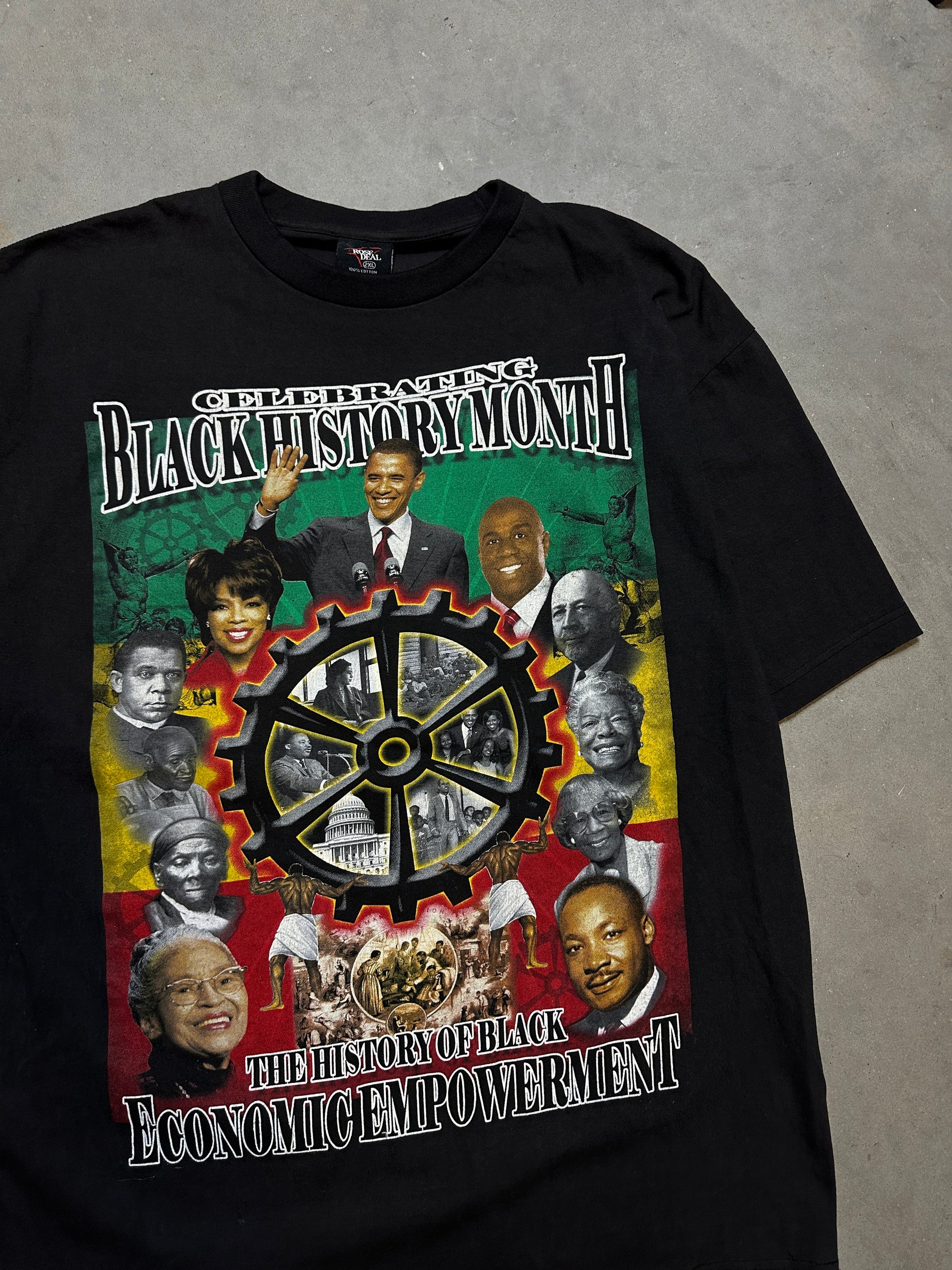 00's Celebrating Black History Month The History of Black Economic Empowerment Vintage Tee (XL)