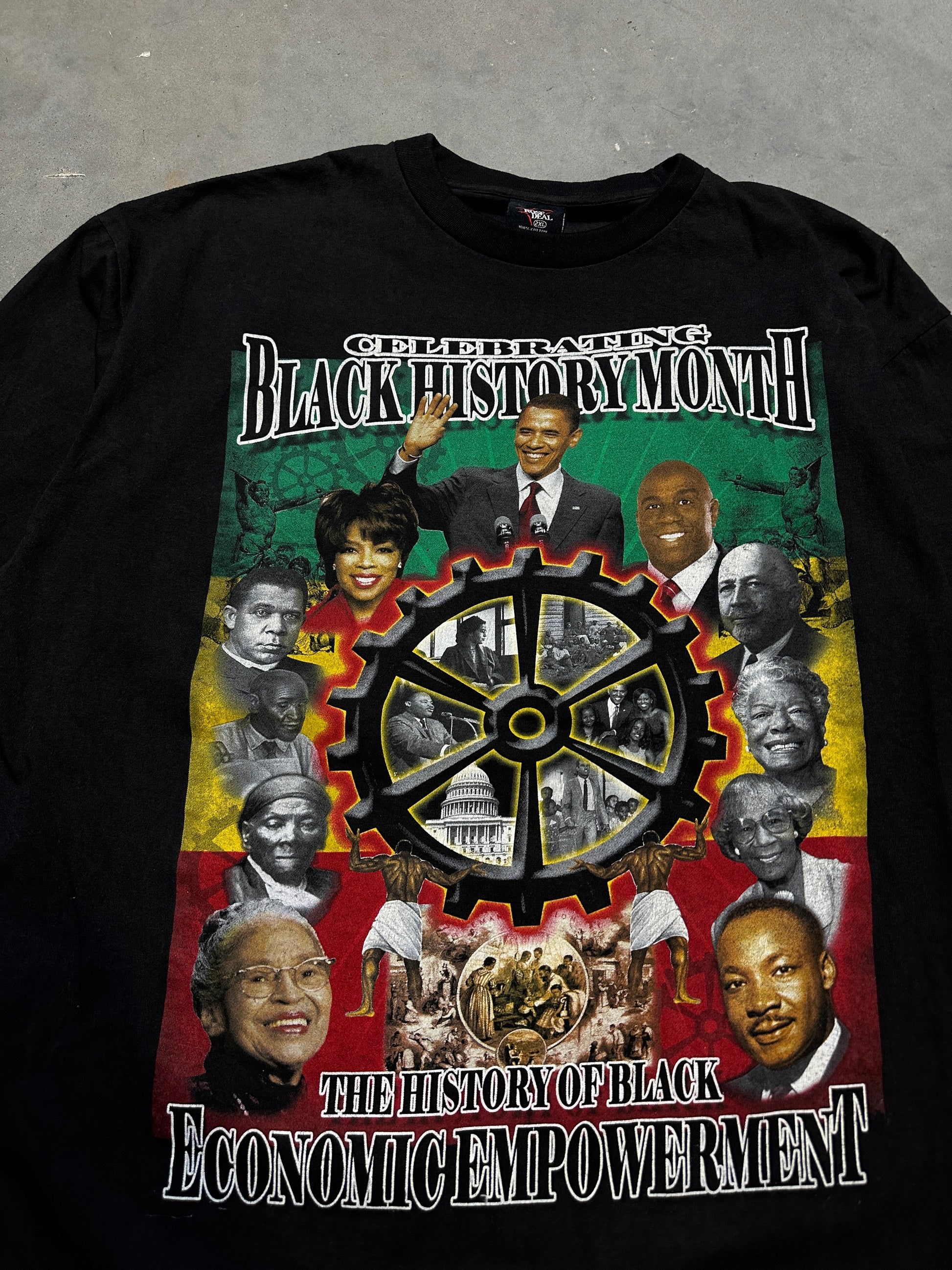 00's Celebrating Black History Month The History of Black Economic Empowerment Vintage Tee (XL)