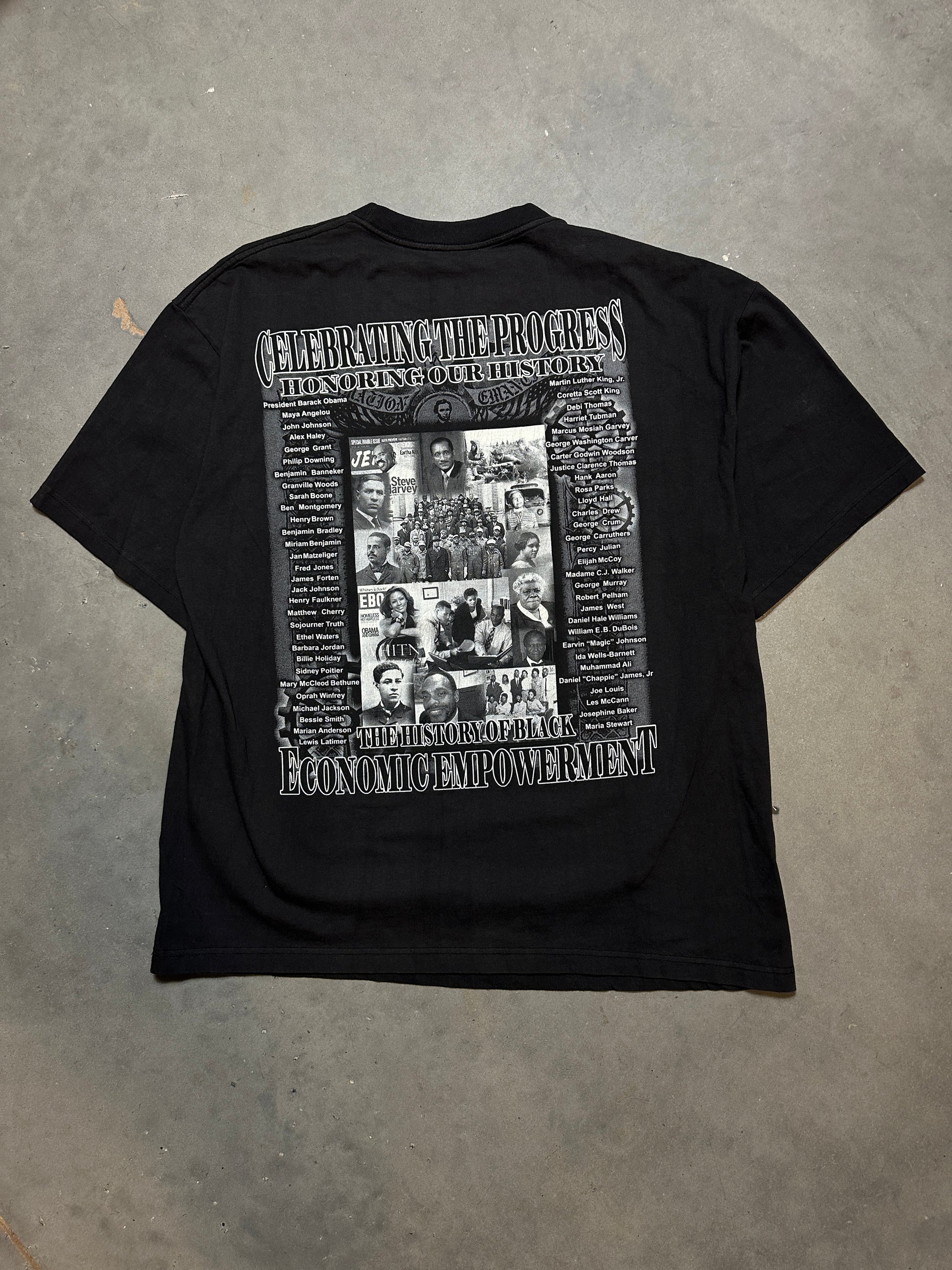 00's Celebrating Black History Month The History of Black Economic Empowerment Vintage Tee (XL)