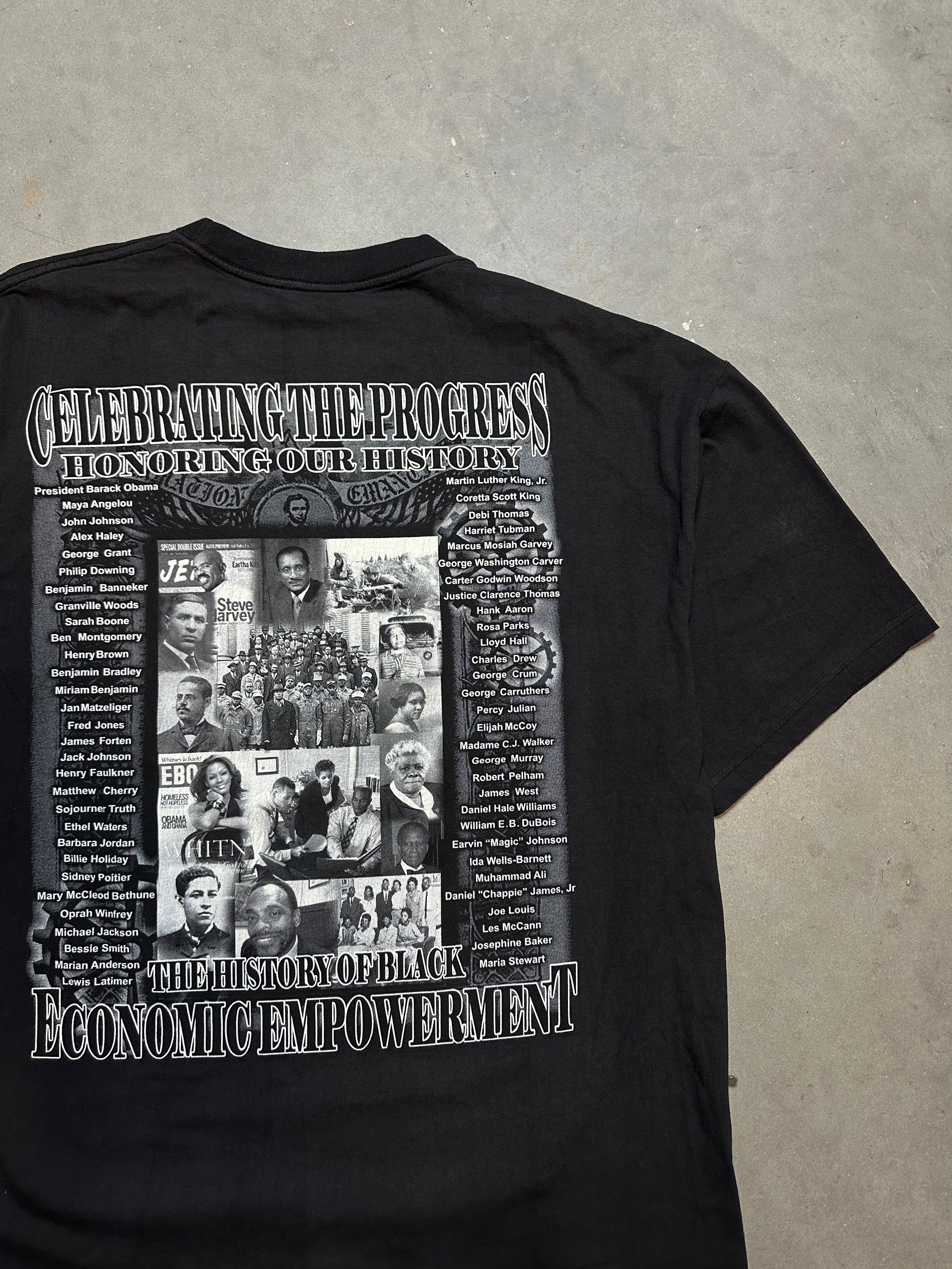 00's Celebrating Black History Month The History of Black Economic Empowerment Vintage Tee (XL)