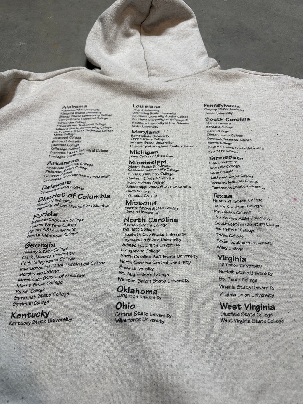 90's University of African American UAA HBCU's Across the USA Vintage Heavyweight Hoodie (Large)