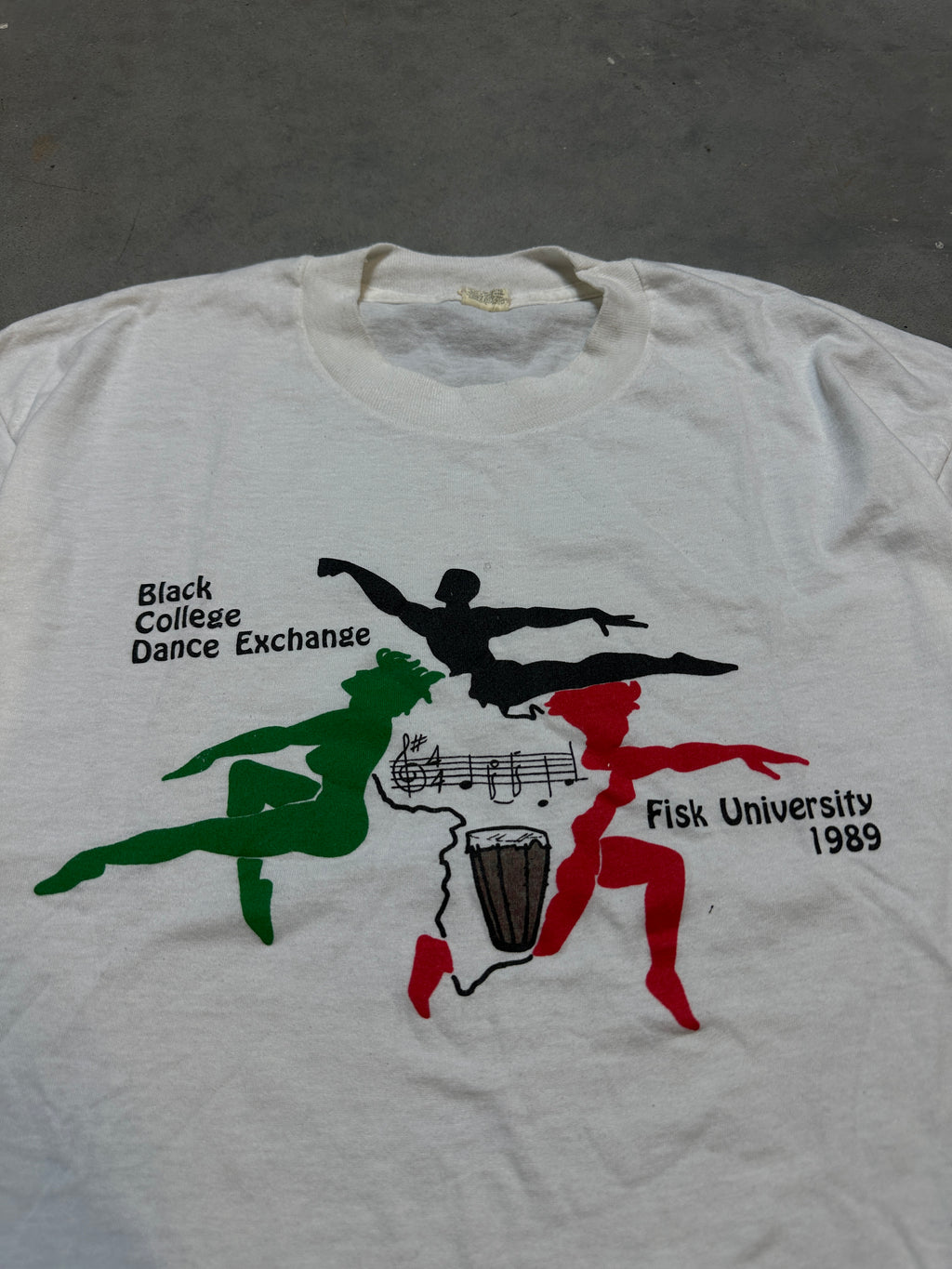 1989 Black College Dance Exchange Fisk University Thin Vintage Tee (Medium)