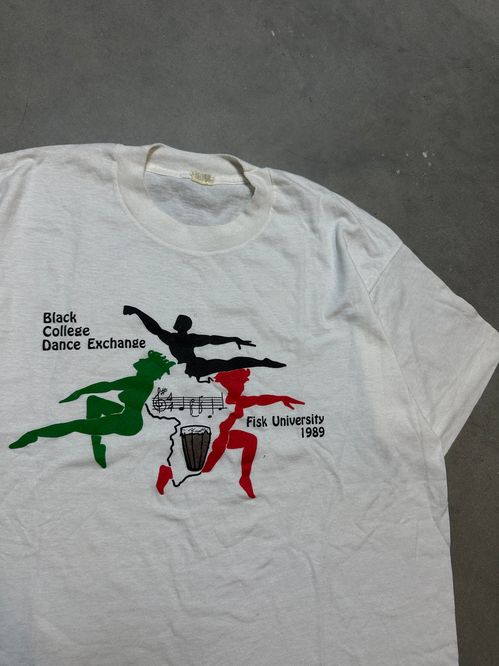 1989 Black College Dance Exchange Fisk University Thin Vintage Tee (Medium)
