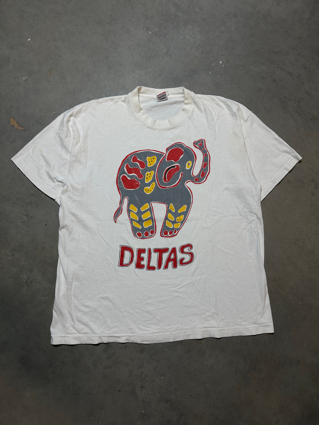 90's Delta Sigma Theta "Deltas" Elephant Art Divine Nine D9 Vintage Tee (BOXY Large)