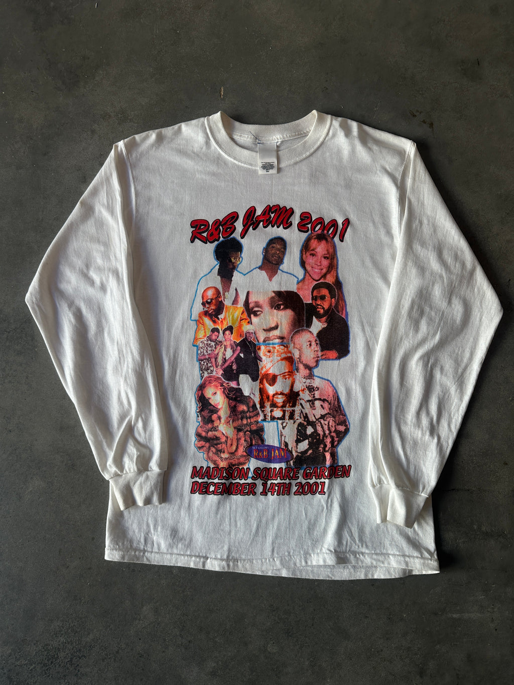 2001 R&B Jam New York at Madison Square Garden Mariah Carey, Slick Rick, Faith Evans, Baby Face & More Vintage Music Tee (XL)