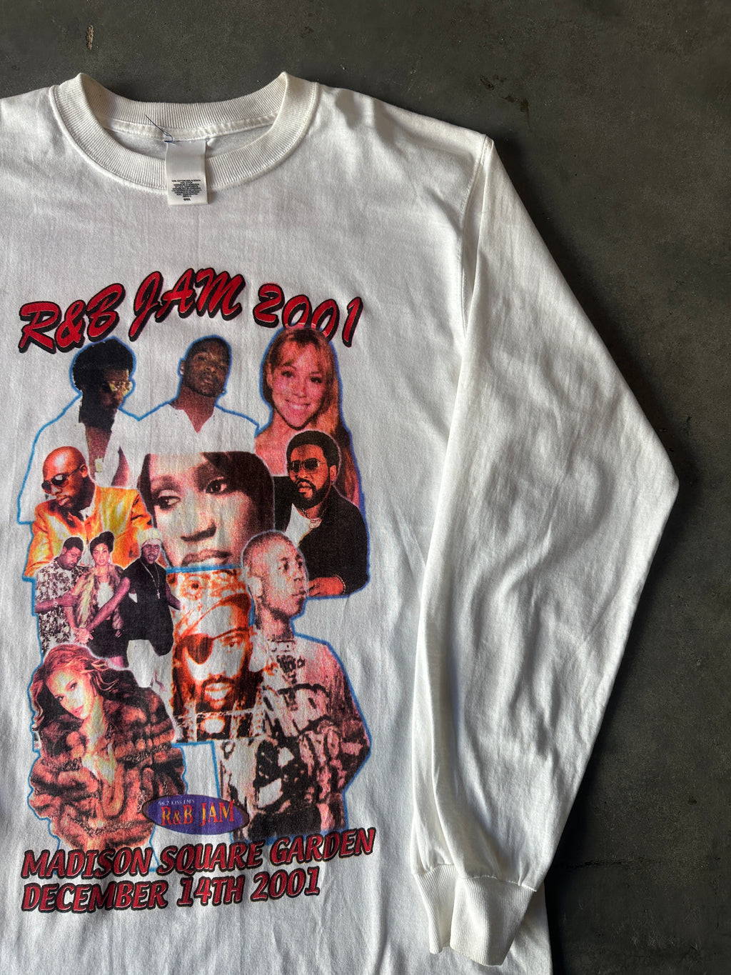 2001 R&B Jam New York at Madison Square Garden Mariah Carey, Slick Rick, Faith Evans, Baby Face & More Vintage Music Tee (XL)