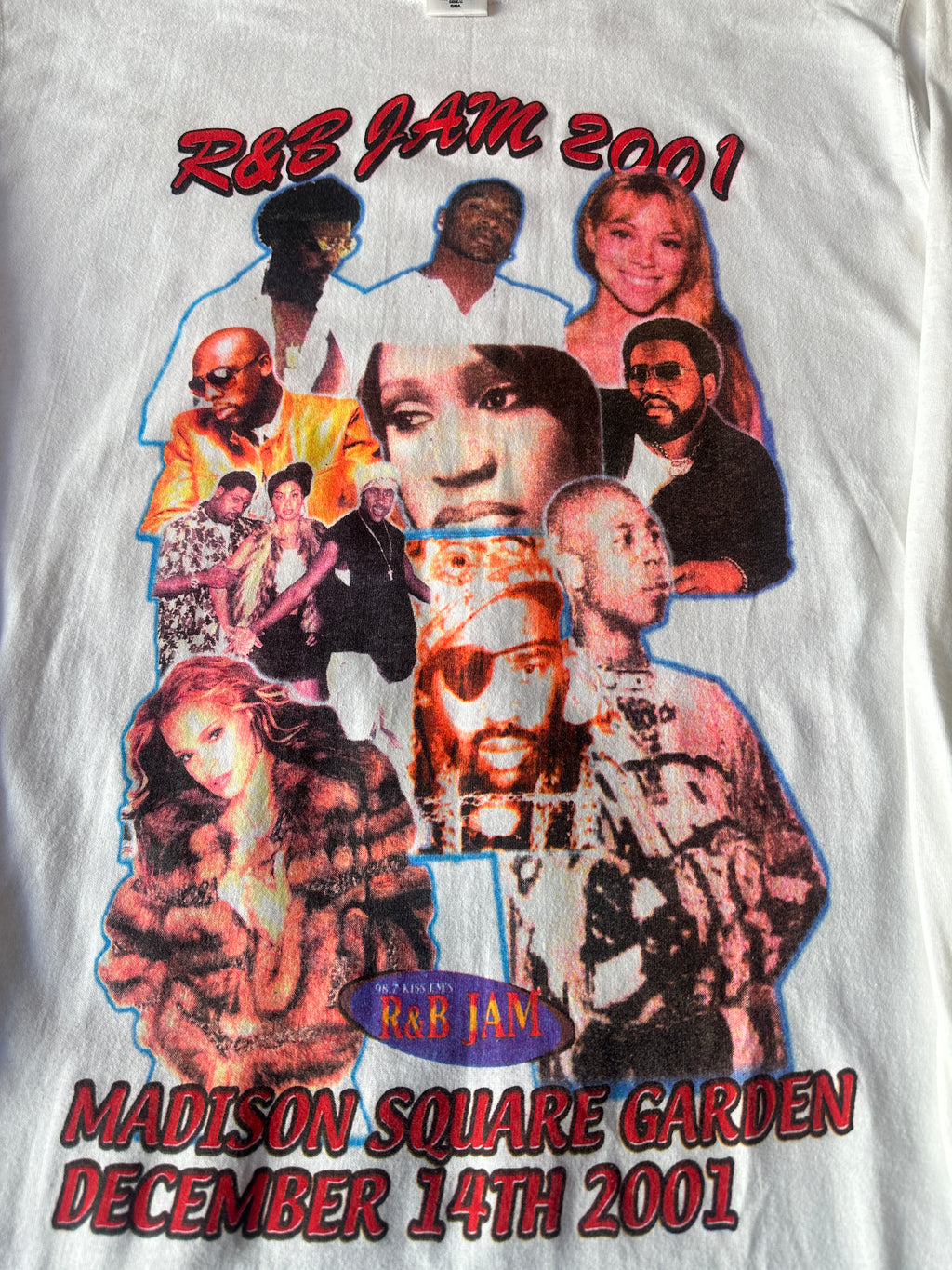 2001 R&B Jam New York at Madison Square Garden Mariah Carey, Slick Rick, Faith Evans, Baby Face & More Vintage Music Tee (XL)
