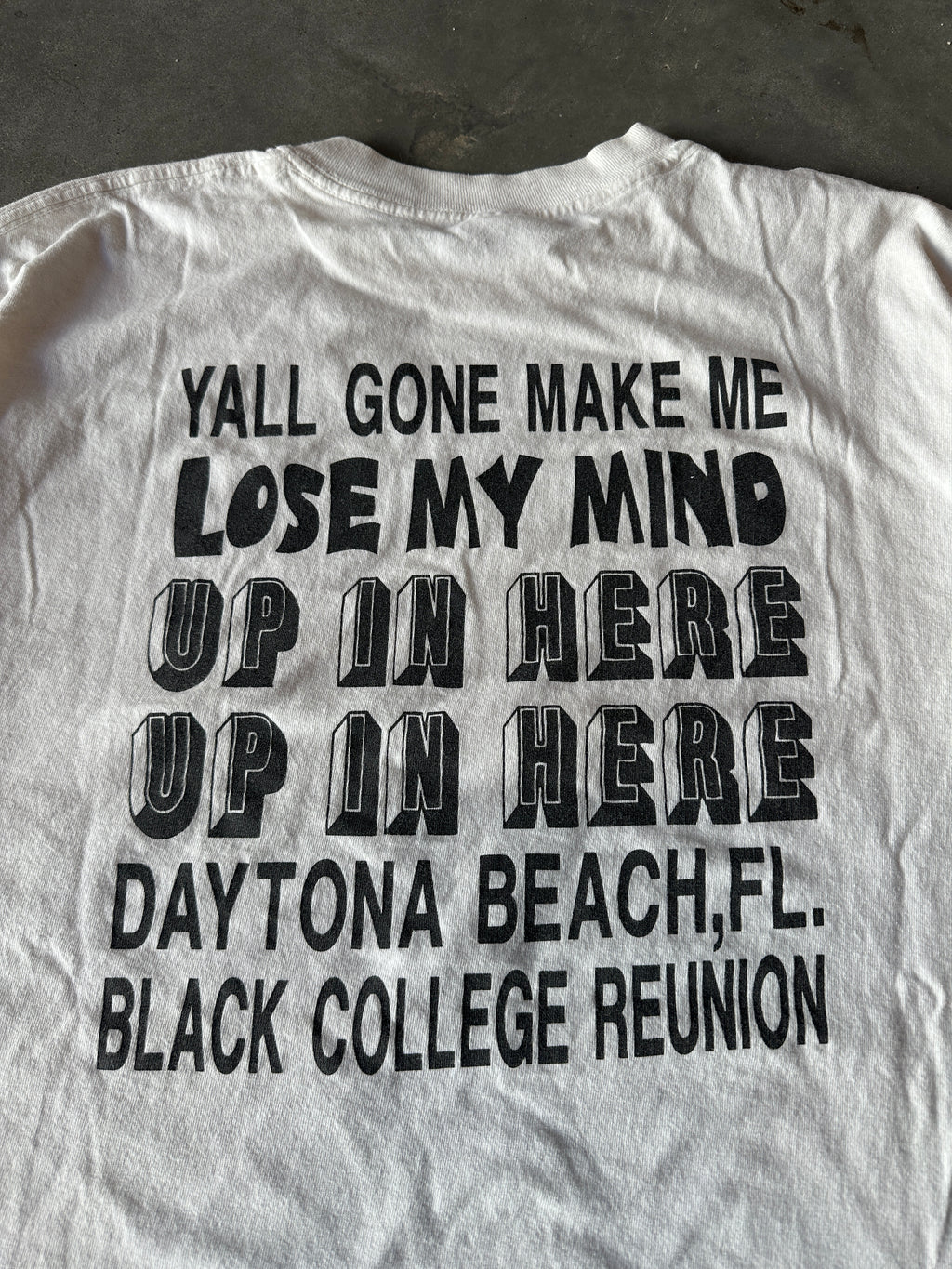 2000 Y2K The Beach is Black! Black College Reunion Daytona Beach Florida Lose My Mind Vintage Tee (Large)