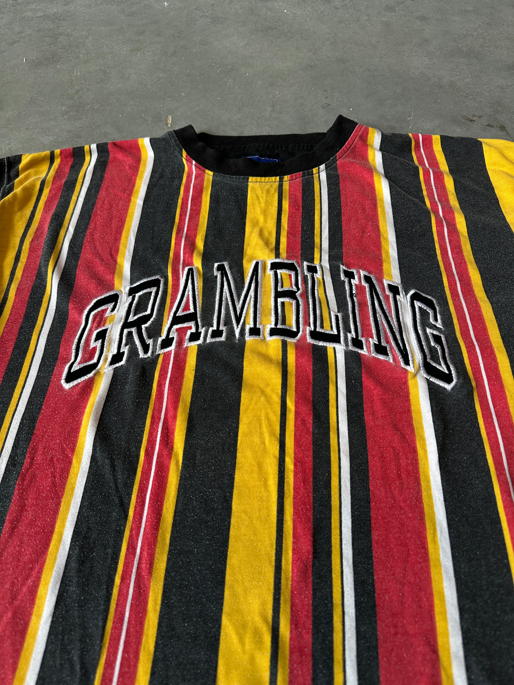 90's Grambling State University GSU Starter Striped Long Sleeve Embroidered Vintage Tee (XL)