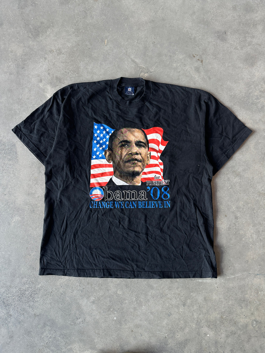 2008 Barack Obama for President "Change We Can Believe In" Vintage Tee (XXL)