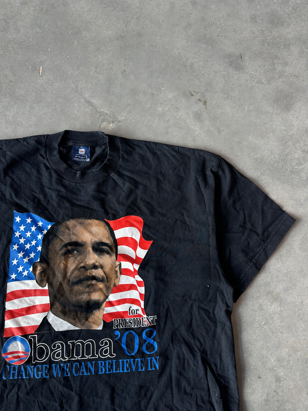 2008 Barack Obama for President "Change We Can Believe In" Vintage Tee (XXL)