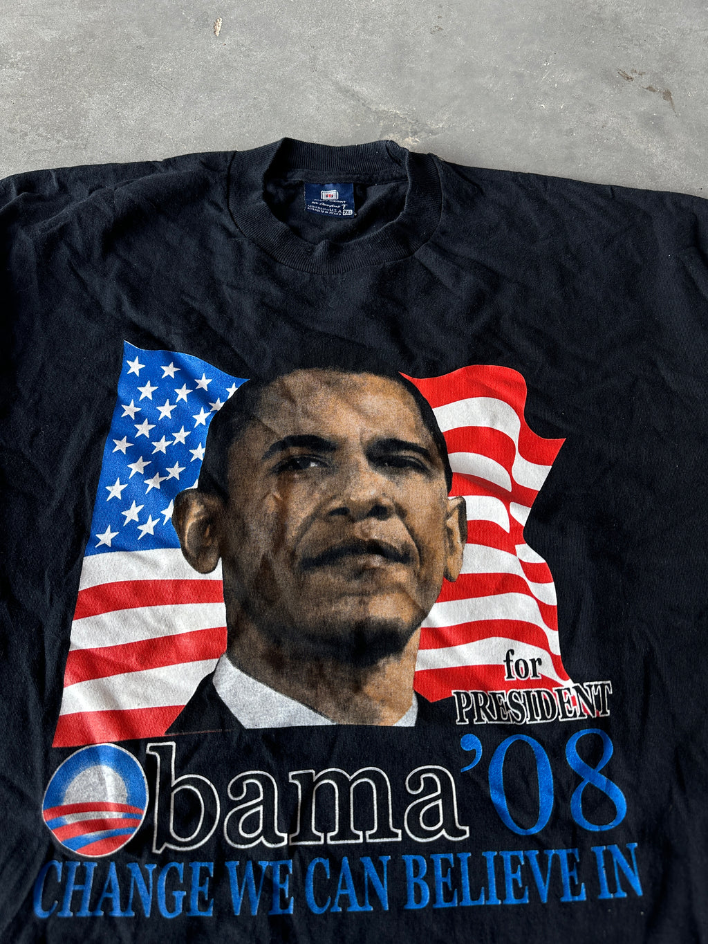 2008 Barack Obama for President "Change We Can Believe In" Vintage Tee (XXL)