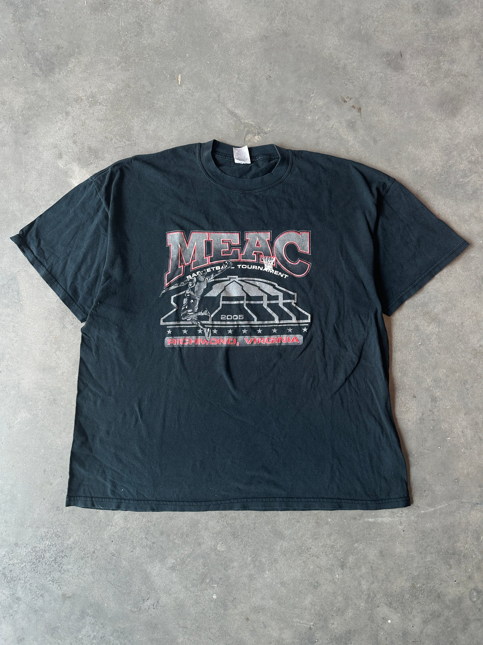 2005 MEAC Basketball Tournament Richmond Virginia Vintage HBCU Basketball Tee (XXL)