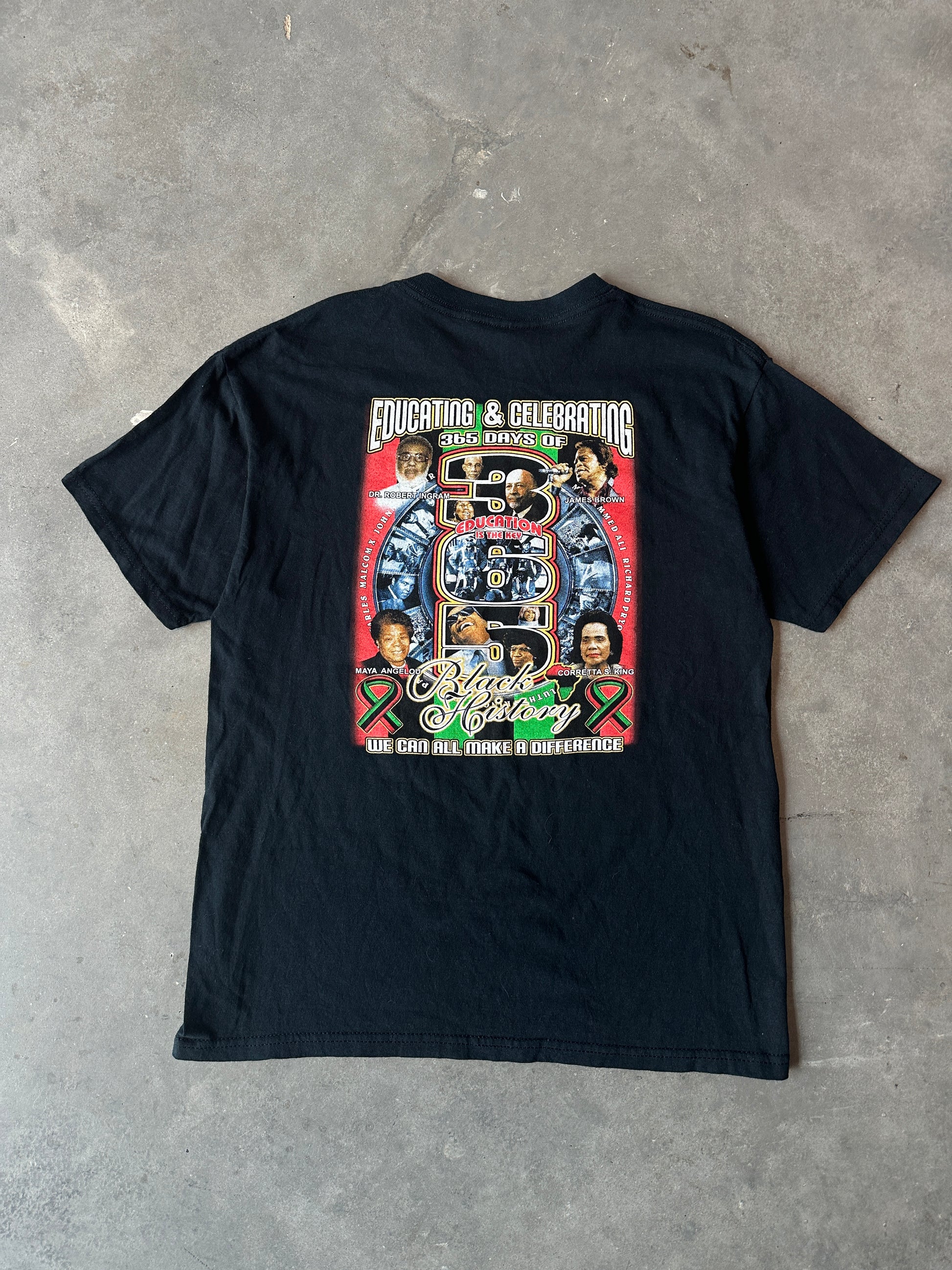 00's Black History for 365 Days African-American Heritage Vintage Tee (Medium)