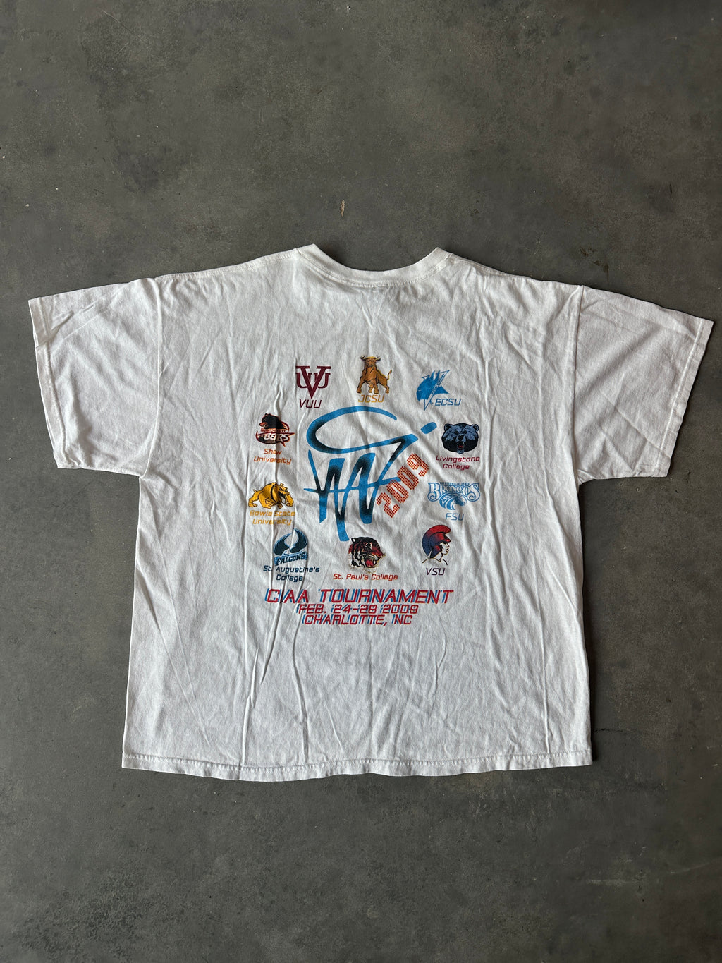 2009 CIAA Basketball Tournament Charlotte, NC Vintage HBCU Tournament Vintage Tee (XL)