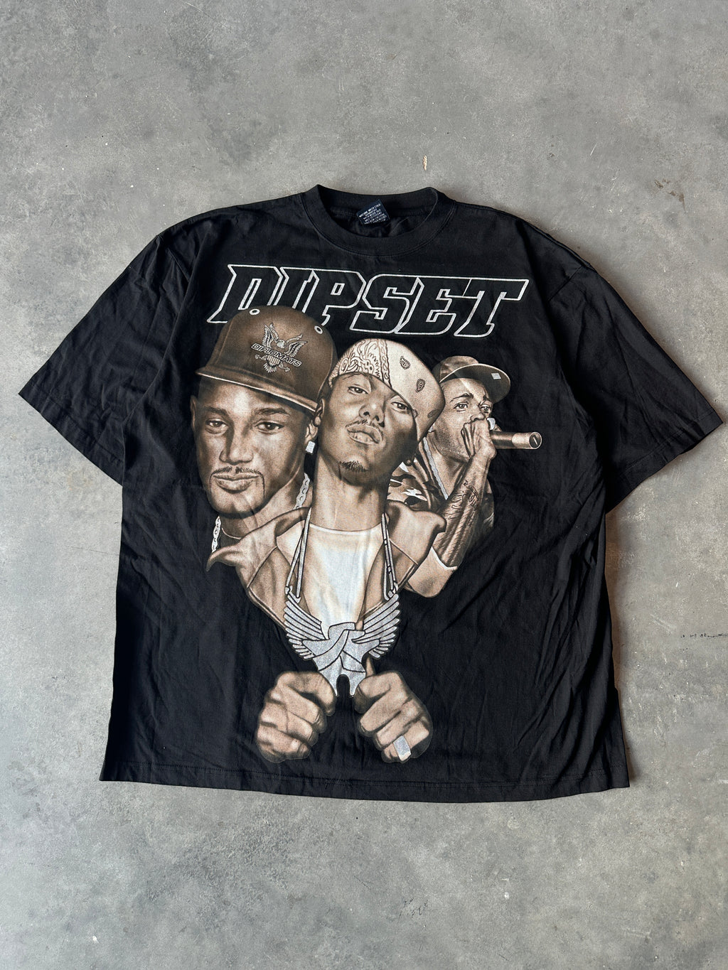 00's Y2K Dipset The Diplomats Cam'ron Juelz Santana Jim Jones Vintage Hip Hop Rap Music Oversized Tee (XXXL)