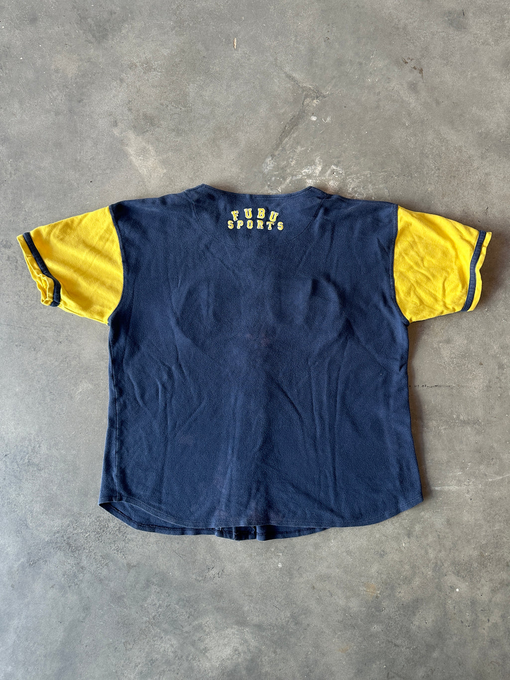 00’s FUBU Spellout Two Tone Vintage Baseball Jersey (Large)