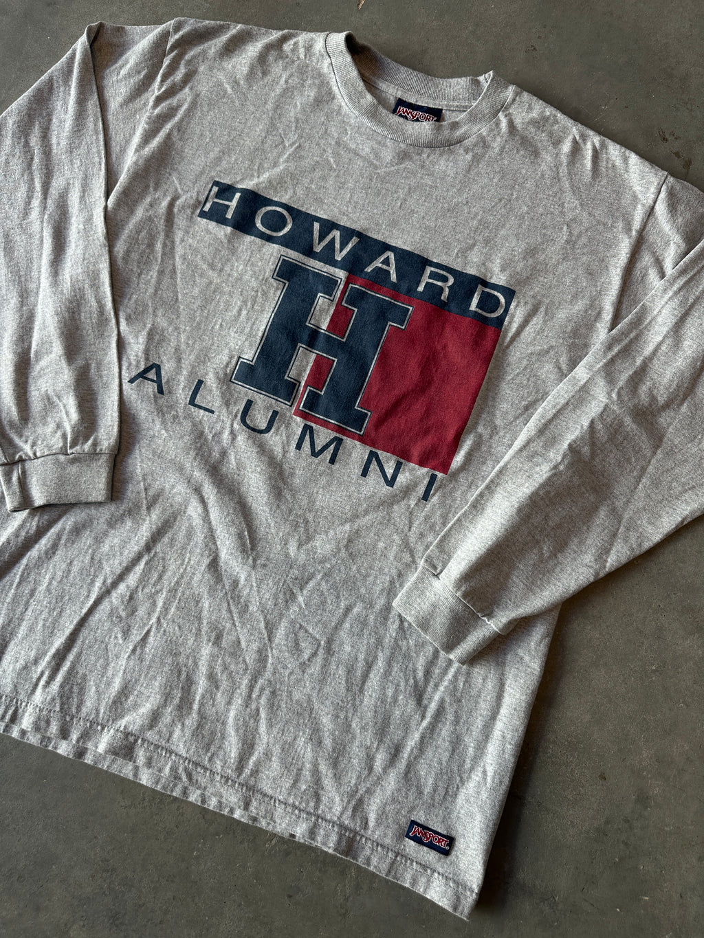 90’s Howard University Alumni Tommy Hilfiger Logo Vintage HBCU Long Sleeve Tee (XL)