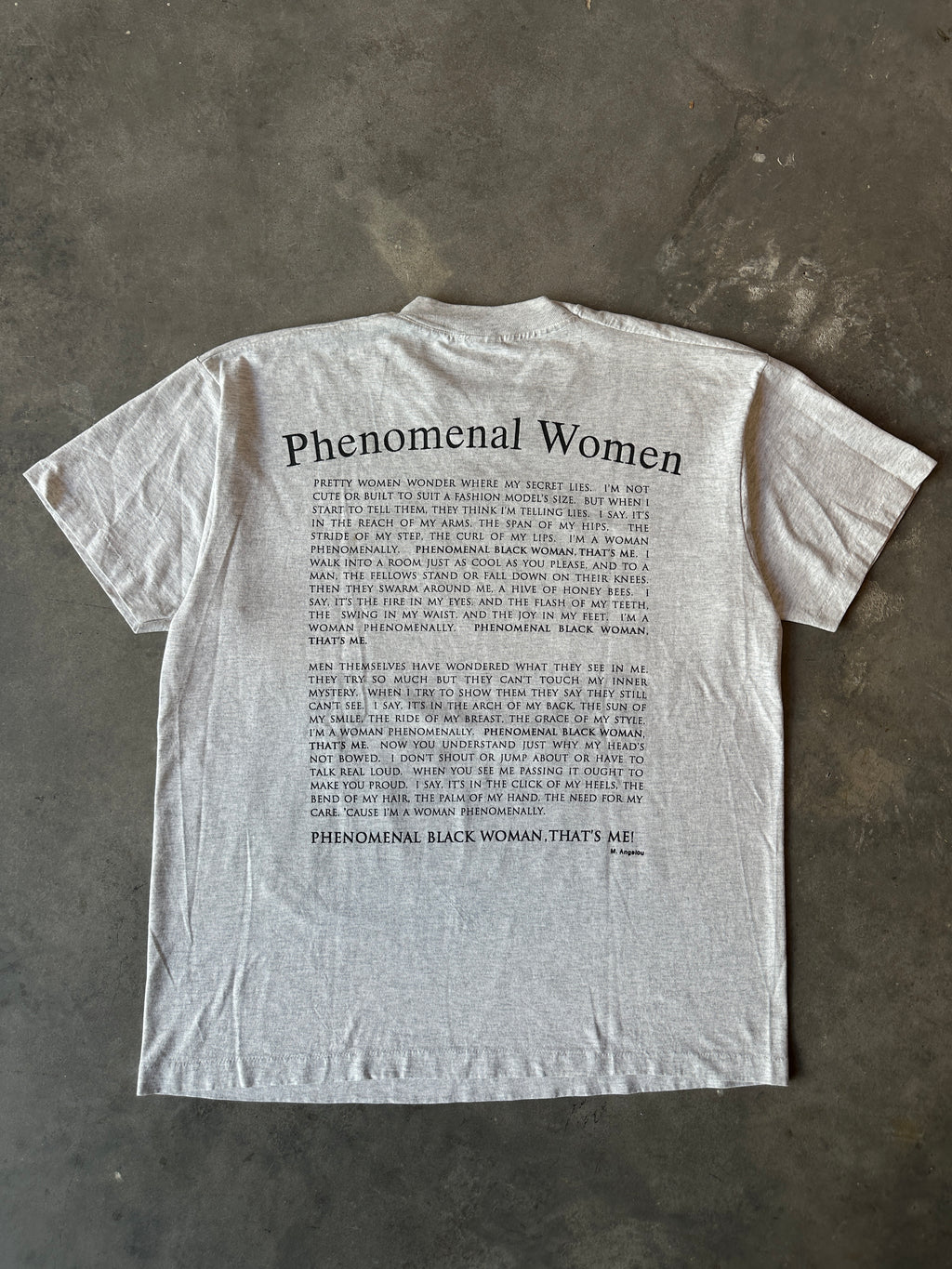 90’s Phenomenal Black Woman That’s Me! Maya Angelou Vintage Poem Tee (Large)