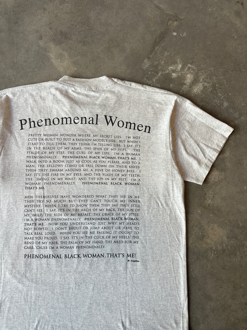 90’s Phenomenal Black Woman That’s Me! Maya Angelou Vintage Poem Tee (Large)