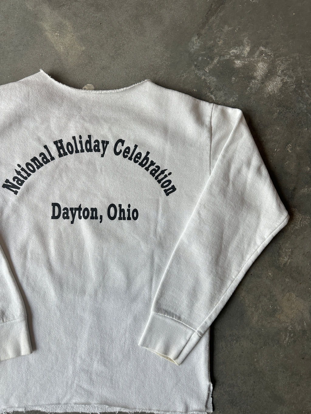 90’s Martin Luther King “Martin I Have A Dream” National Holiday Celebration Memorial Distressed & Cropped Sweatshirt (Medium)