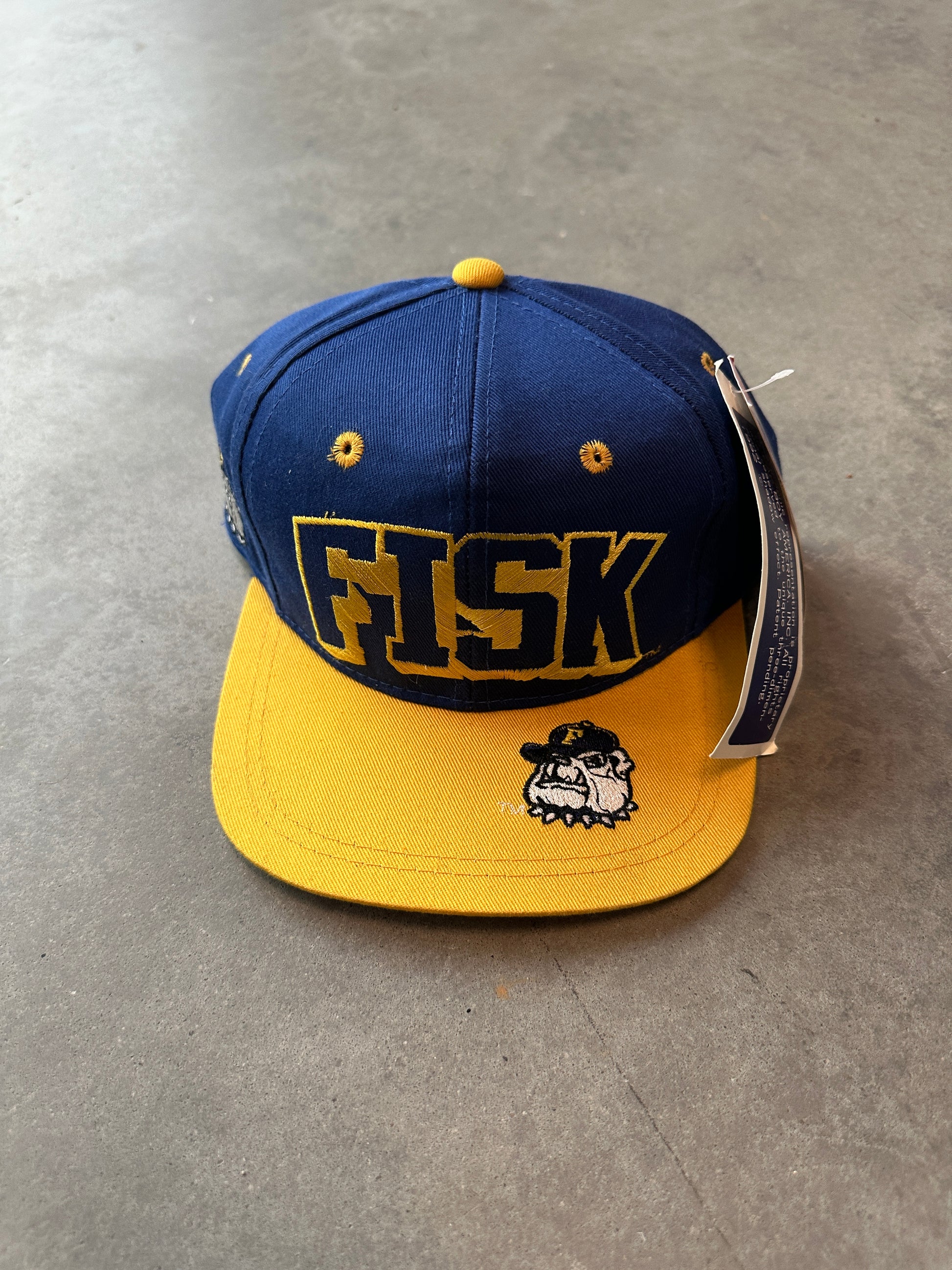 90’s Fisk University Bulldogs RARE Embroidered Vintage HBCU Snapback Hat Brand New-Deadstock (OSFA)