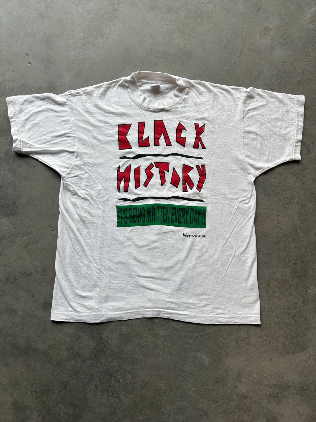 90’s Black History "It's Being Written Every Day!" Vintage Tee (Large)
