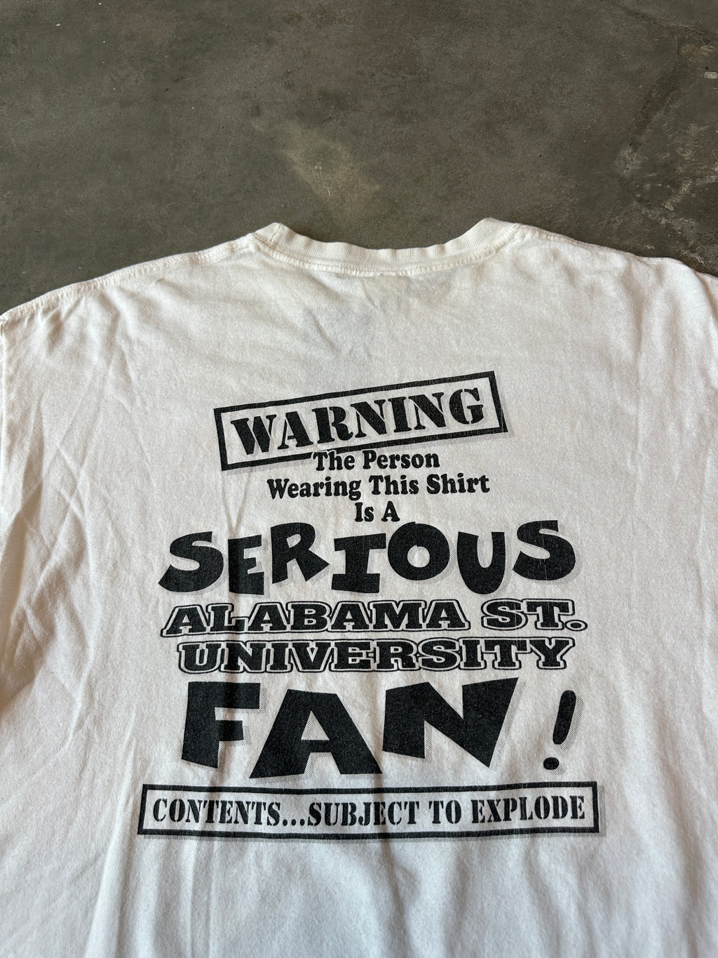00's Alabama State University Hornets Homecoming Turkey Day Classic Serious Fan Vintage HBCU Football Tee (XL)