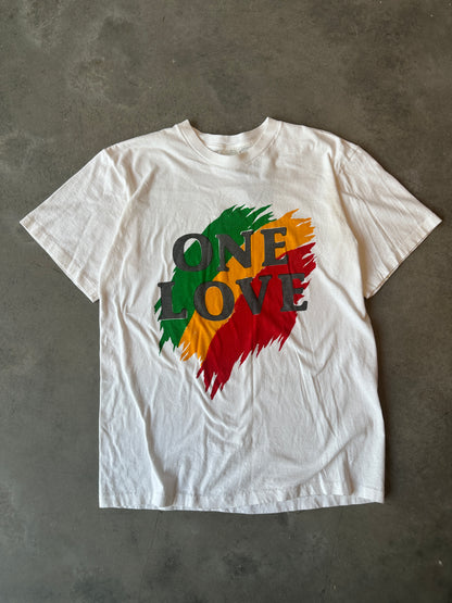 90's One Love Rastafarian Mantra Vintage Tee (Large)