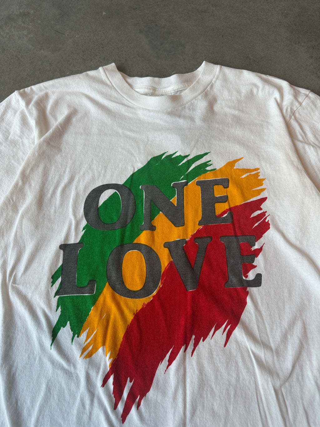 90's One Love Rastafarian Mantra Vintage Tee (Large)