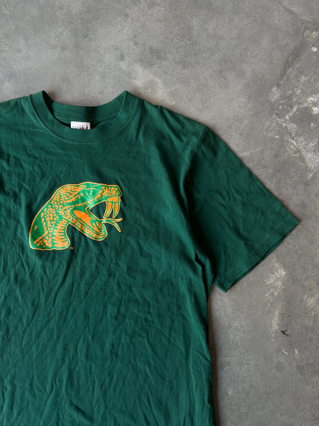 00's FAMU Florida A&M University Vintage Rattler Head Logo Tee Deadstock-Brand New (XL)