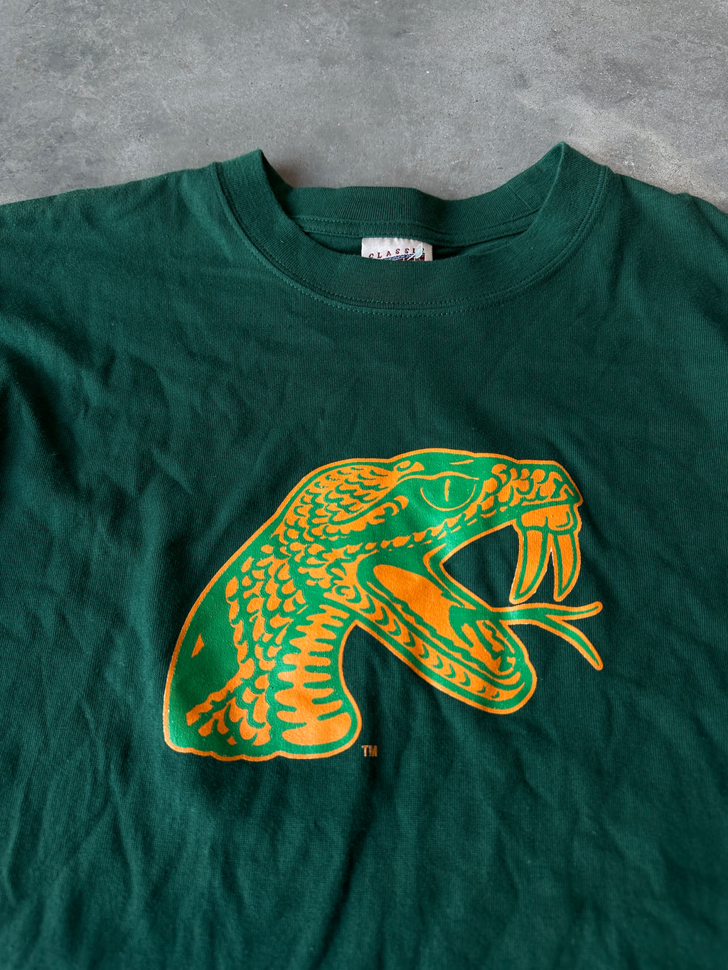 00's FAMU Florida A&M University Vintage Rattler Head Logo Tee Deadstock-Brand New (XL)
