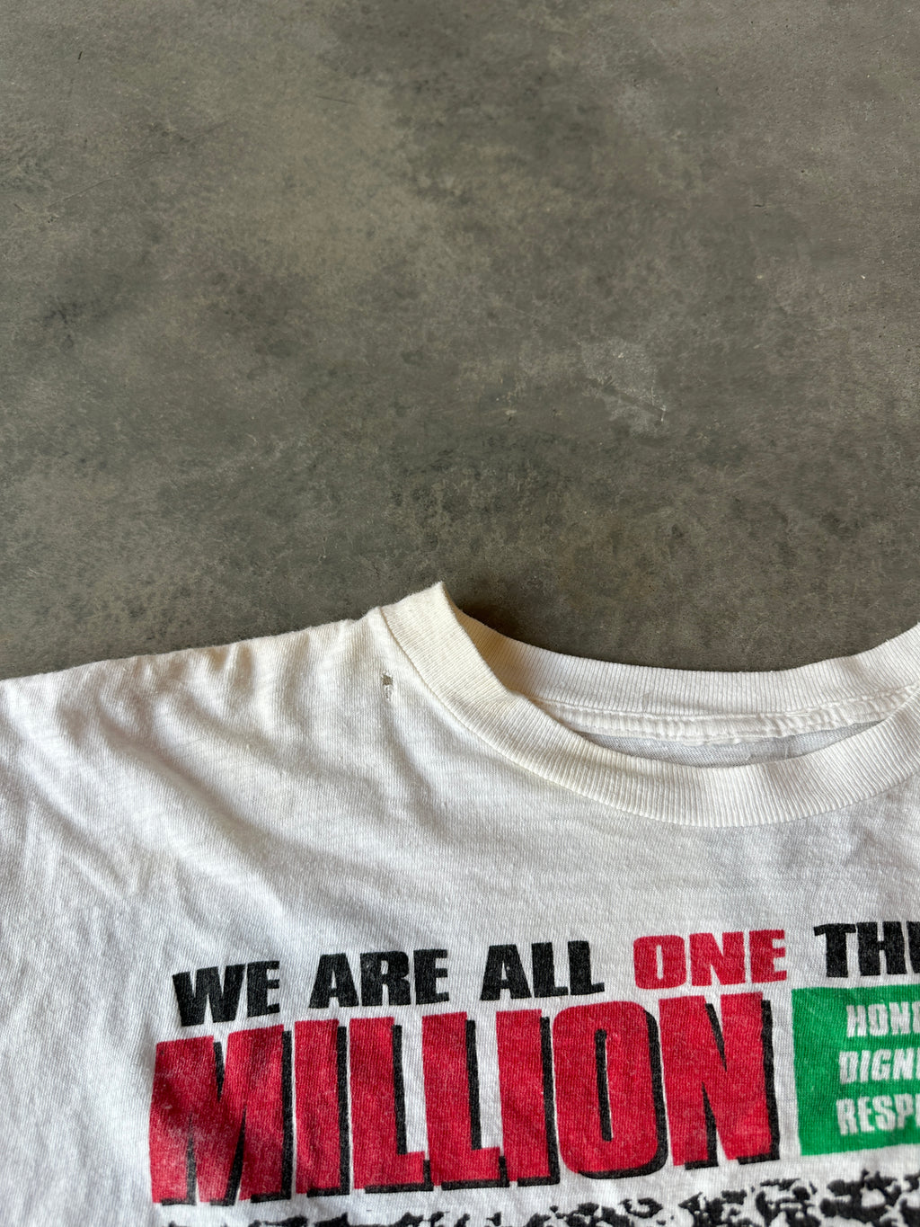 1995 Million Man March "A Day of Atonement" Led by Louis Farrakhan Faded Distressed Vintage Tee (Boxy Large)