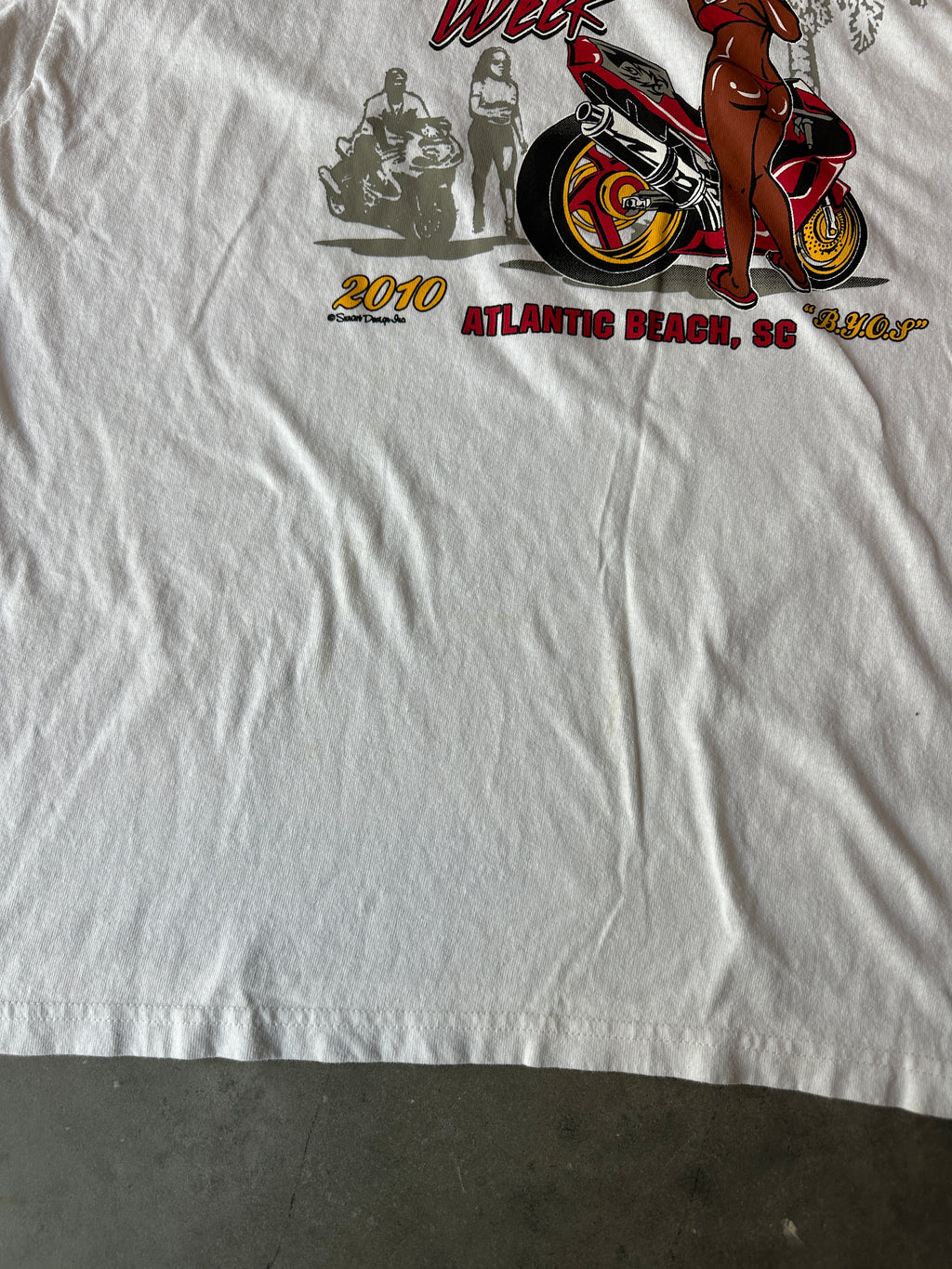 2010 Black Bike Week "Soul Power" Atlantic Beach, SC Vintage Tee (XXL)