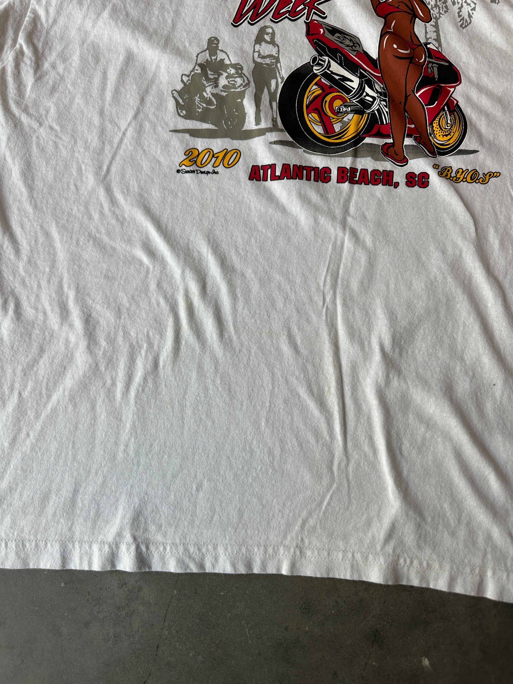 2010 Black Bike Week "Soul Power" Atlantic Beach, SC Vintage Tee (XXL)