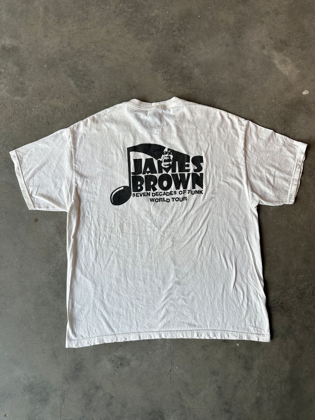 00's James Brown Seven Decades of Funk World Tour Vintage Music Tee (XL)