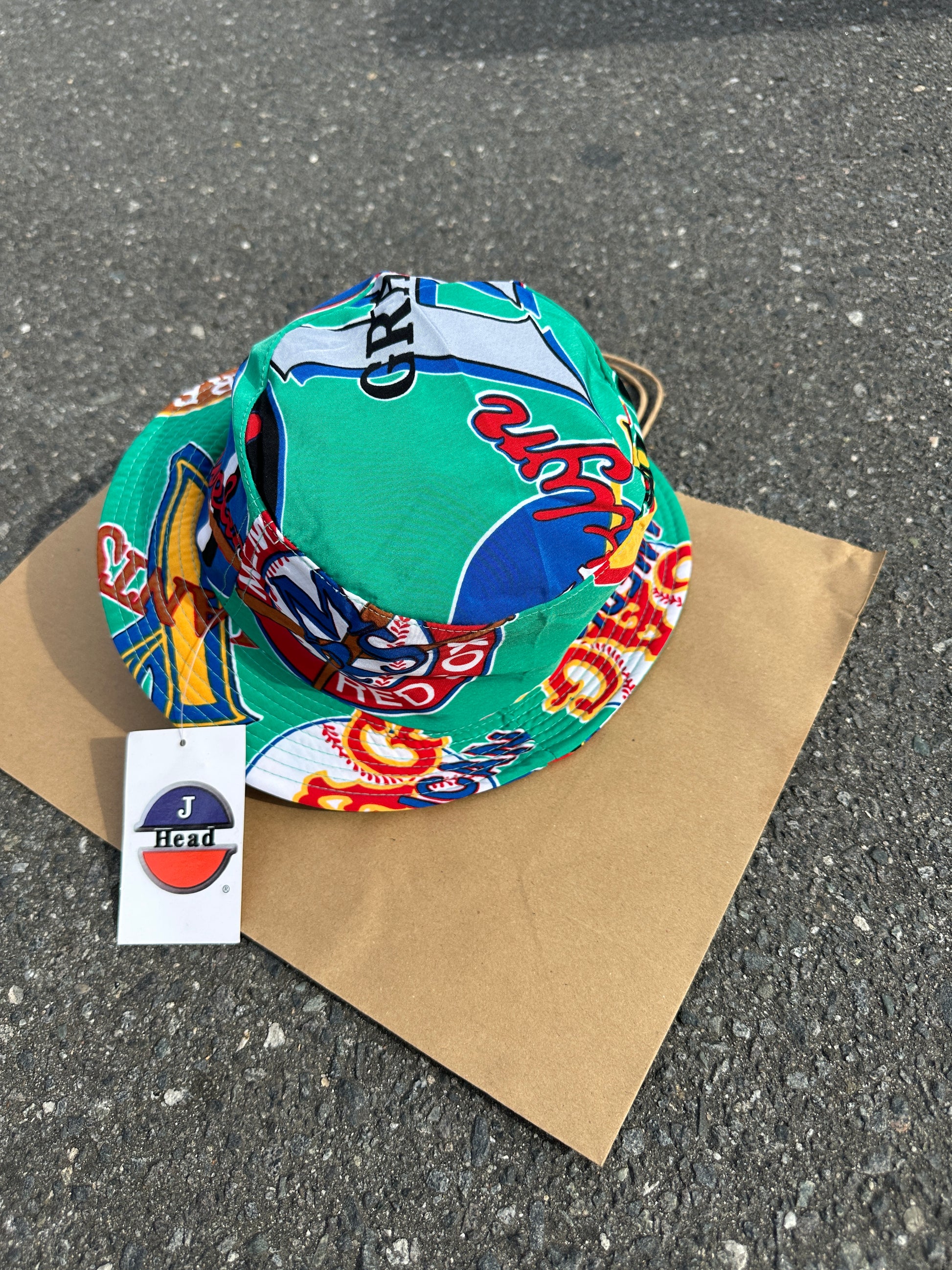 00’s Negro League Baseball Museum Green Vintage NLBM JHEAD Bucket Hat—Brand New (OSFM)
