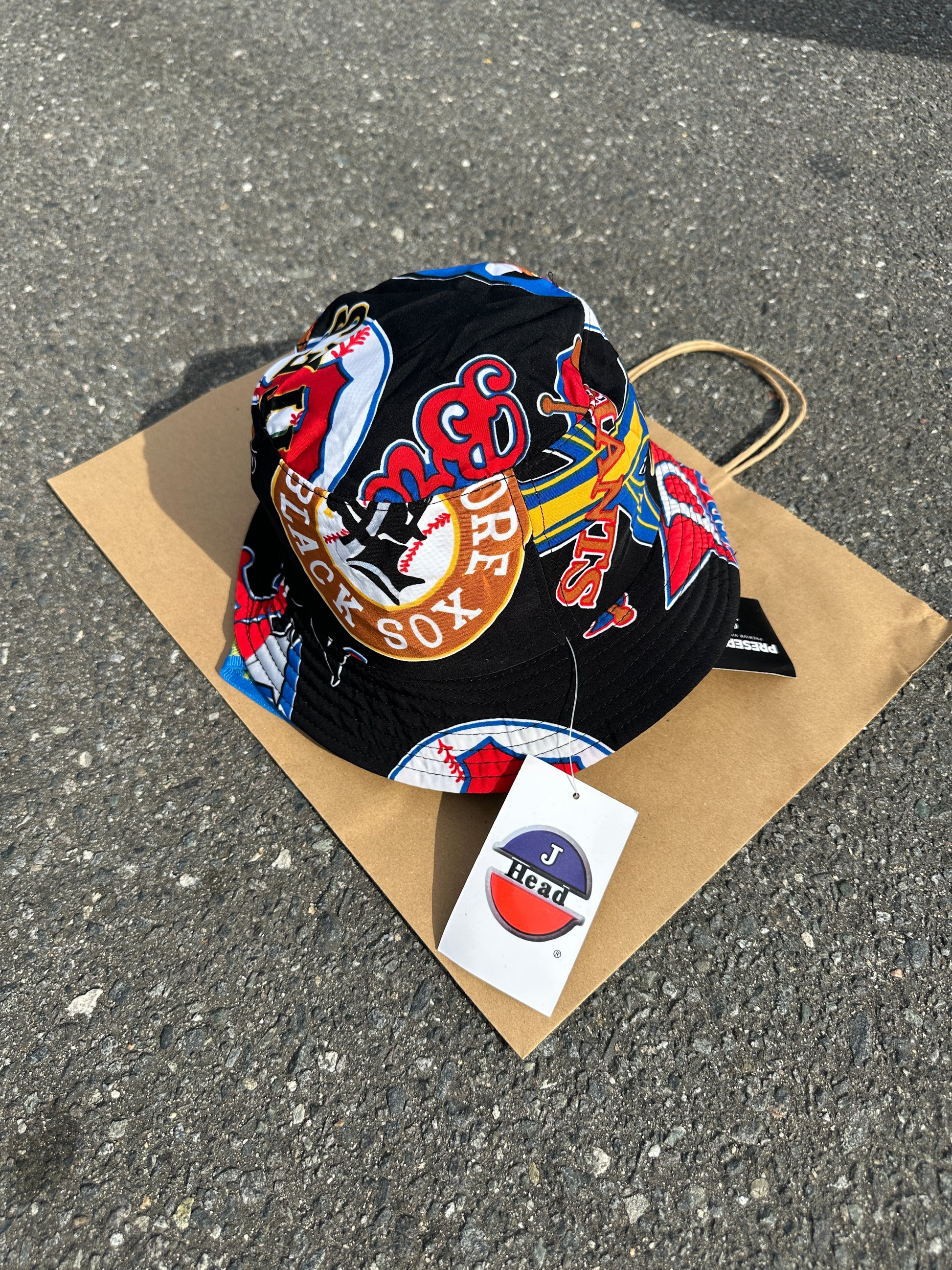 00’s Negro League Baseball Museum Black Vintage NLBM JHEAD Bucket Hat—Brand New (OSFM)