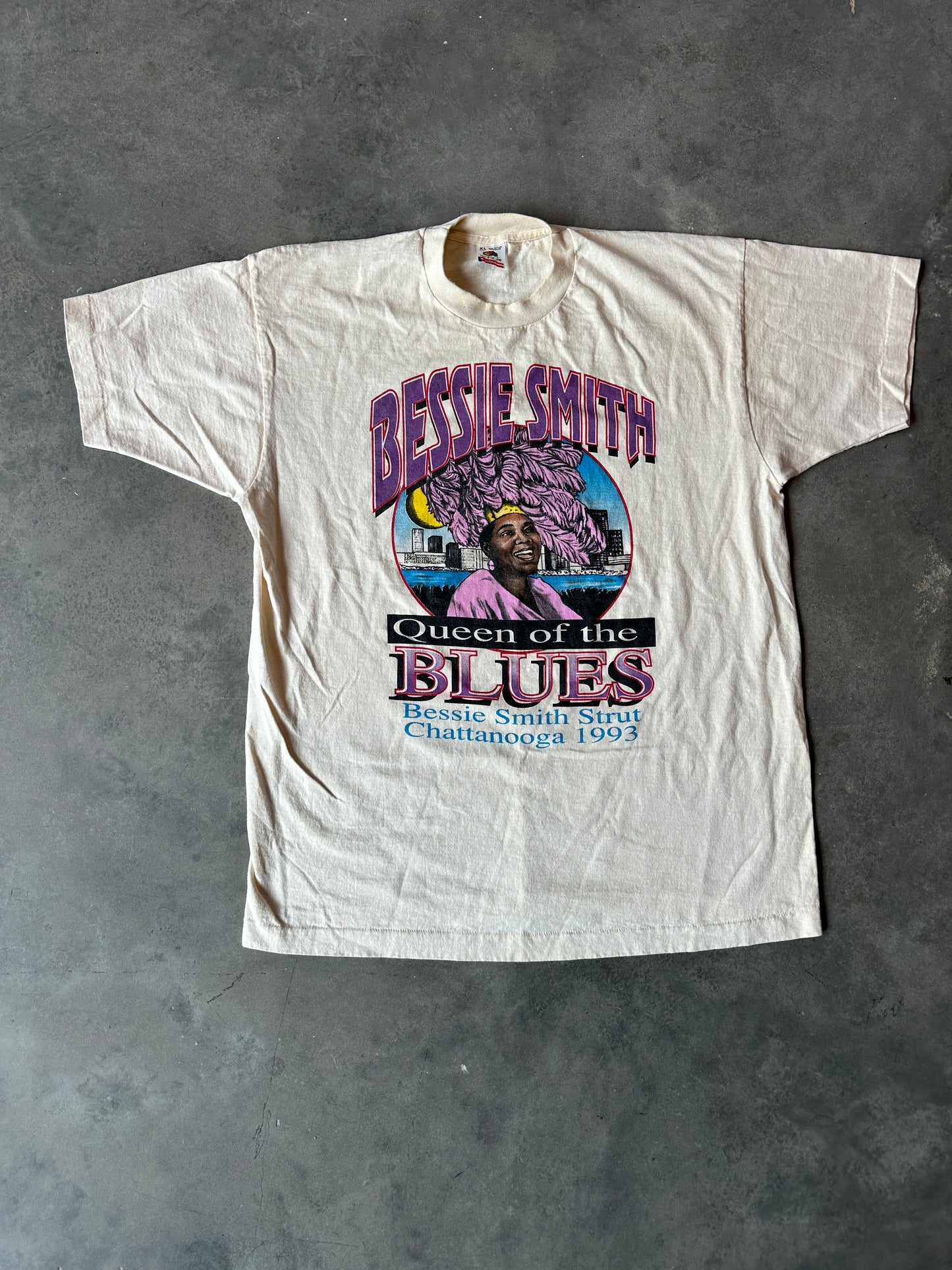 1993 Bessie Smith Queen of the Blues Chattanooga Tan Vintage Music Tee (XL)