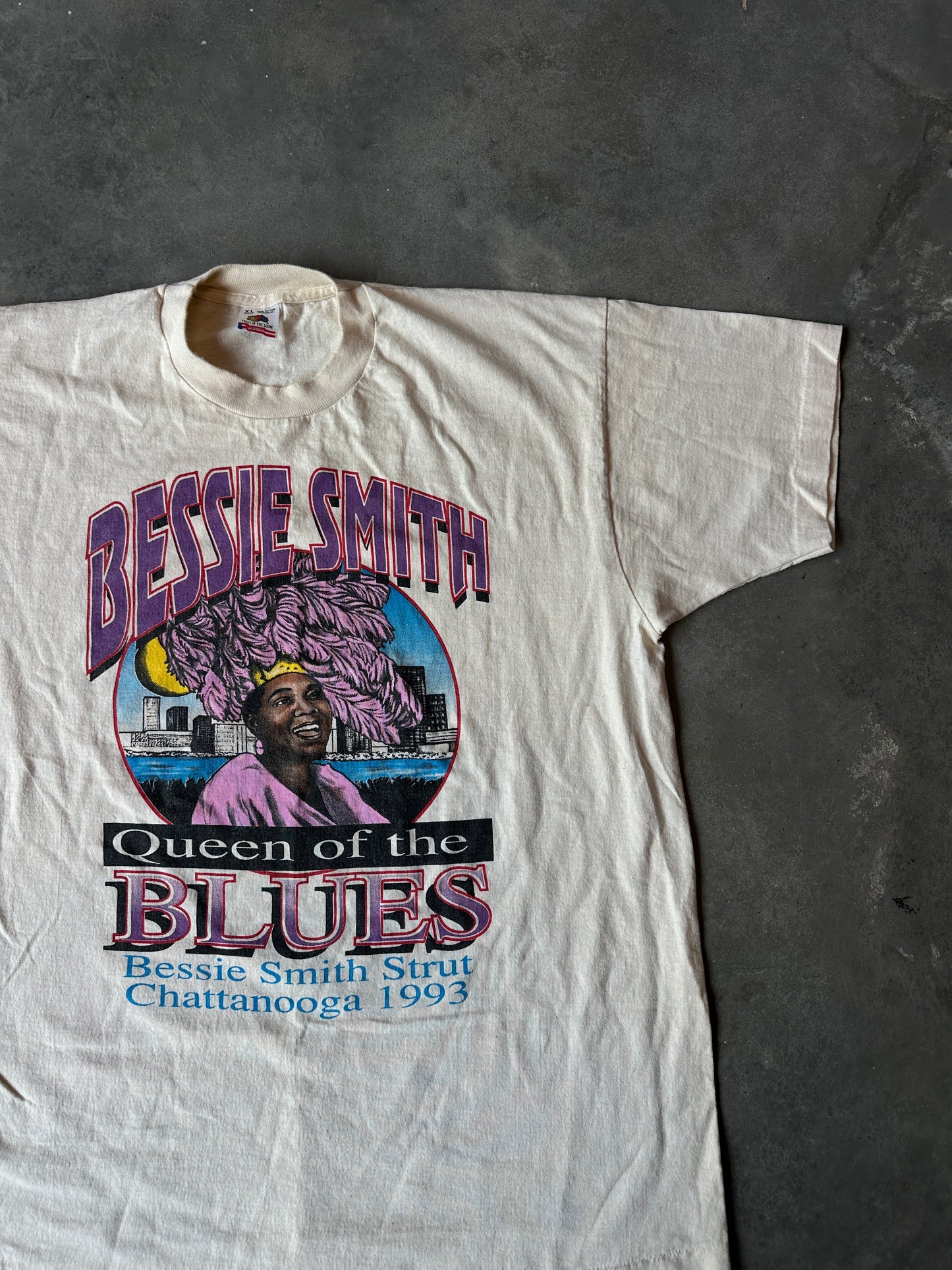 1993 Bessie Smith Queen of the Blues Chattanooga Tan Vintage Music Tee (XL)