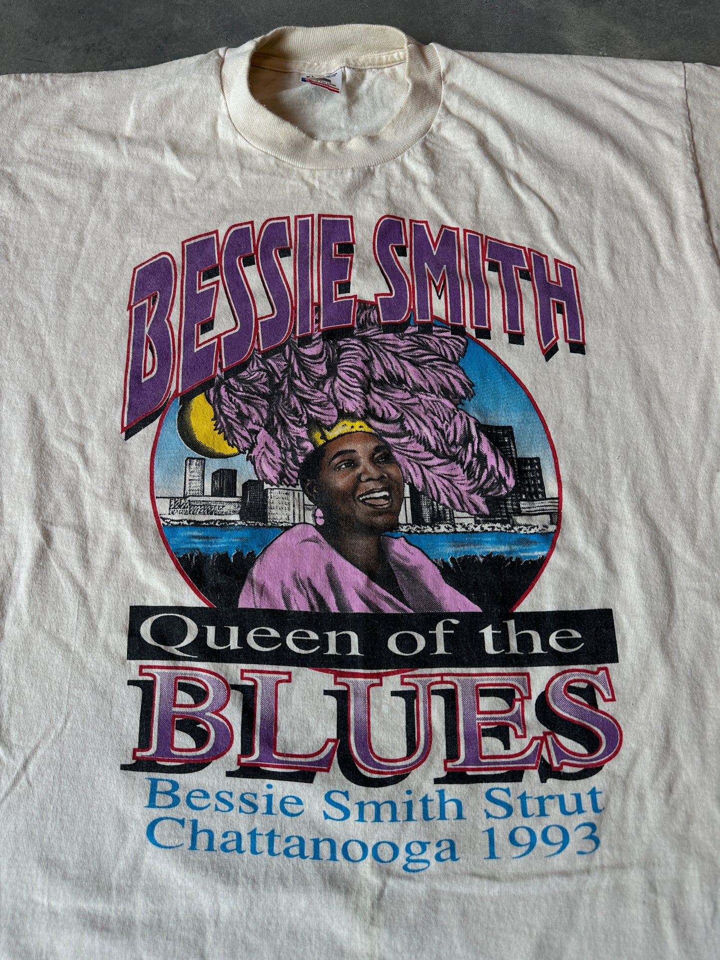 1993 Bessie Smith Queen of the Blues Chattanooga Tan Vintage Music Tee (XL)
