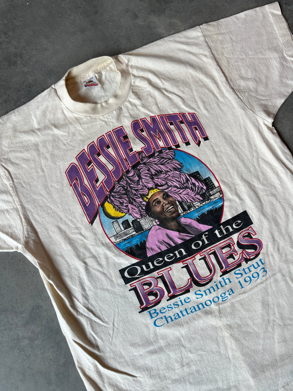 1993 Bessie Smith Queen of the Blues Chattanooga Tan Vintage Music Tee (XL)