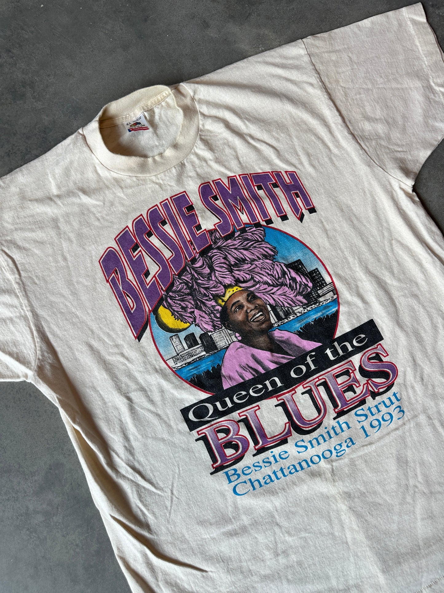 1993 Bessie Smith Queen of the Blues Chattanooga Tan Vintage Music Tee (XL)