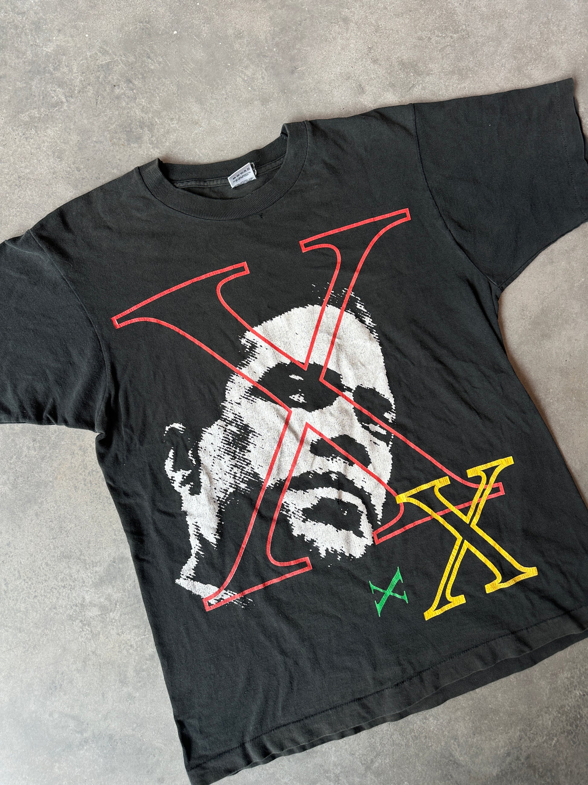 90’s Malcolm X Abstract Silhouette Portait Vintage Black History Tee (Large)