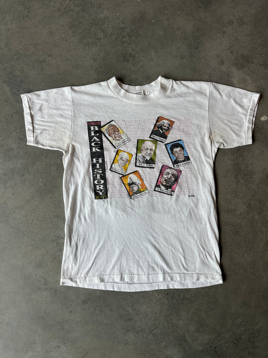 90's Black History Month ft. Prominent Black Figures & Names Maya Angelou Frederick Douglass W.E.B. DuBois Vintage Tee (Small)