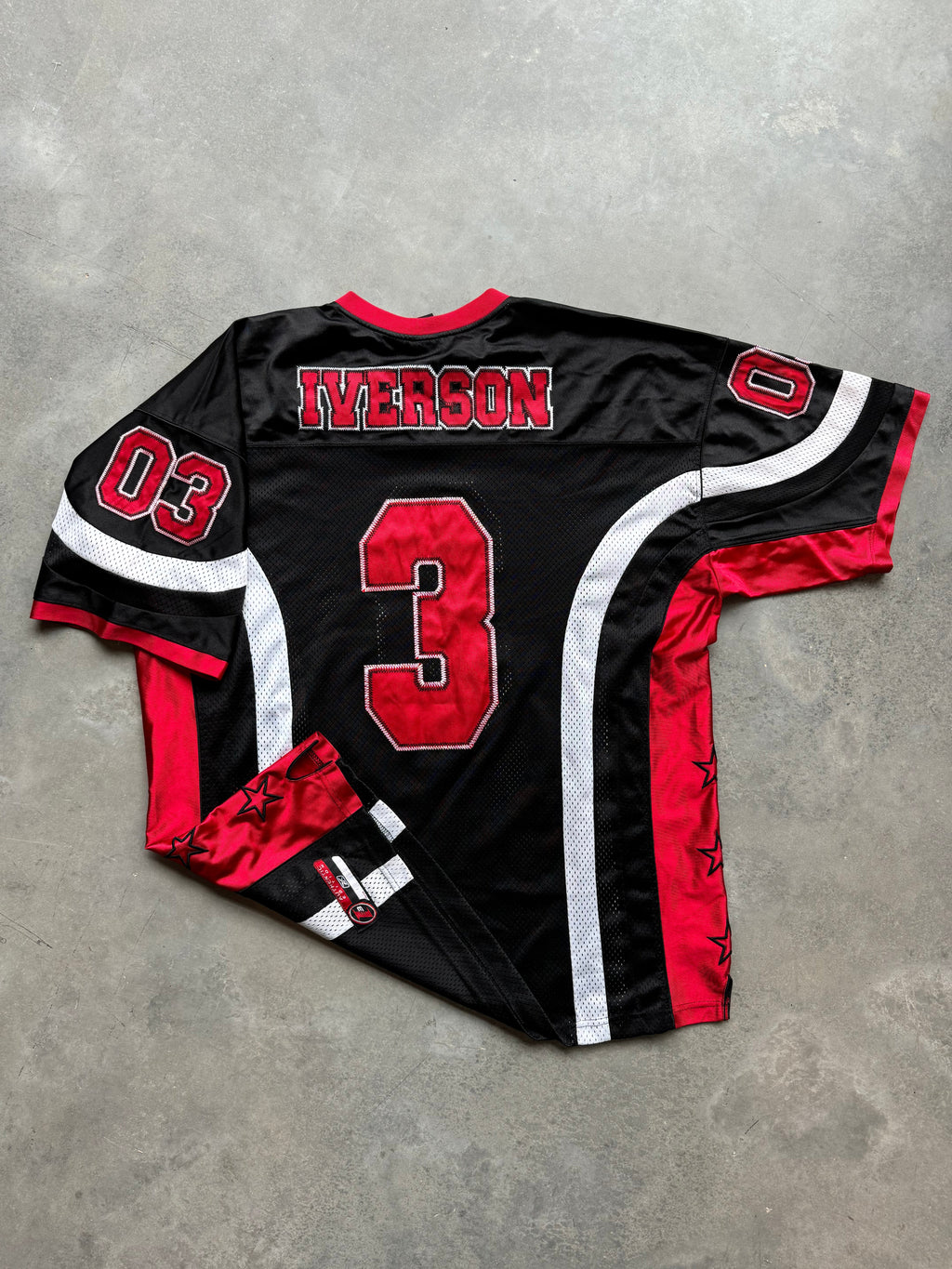 00’s Allen Iverson Reebok Vintage Stitched NFL RARE Street Style Football Jersey (XXL)