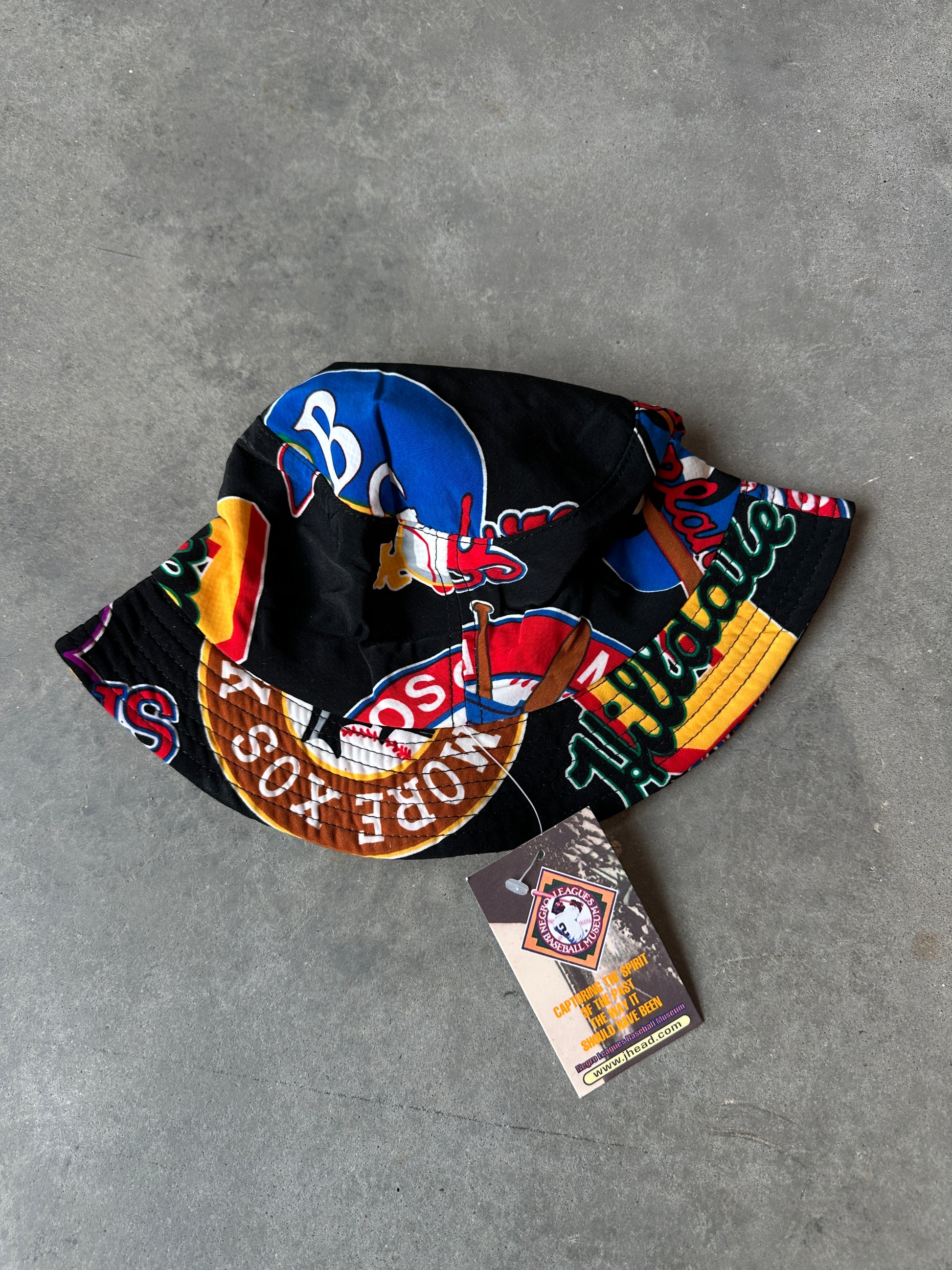 00’s Negro League Baseball Museum Black Vintage NLBM JHEAD Bucket Hat—Brand New (OSFM)
