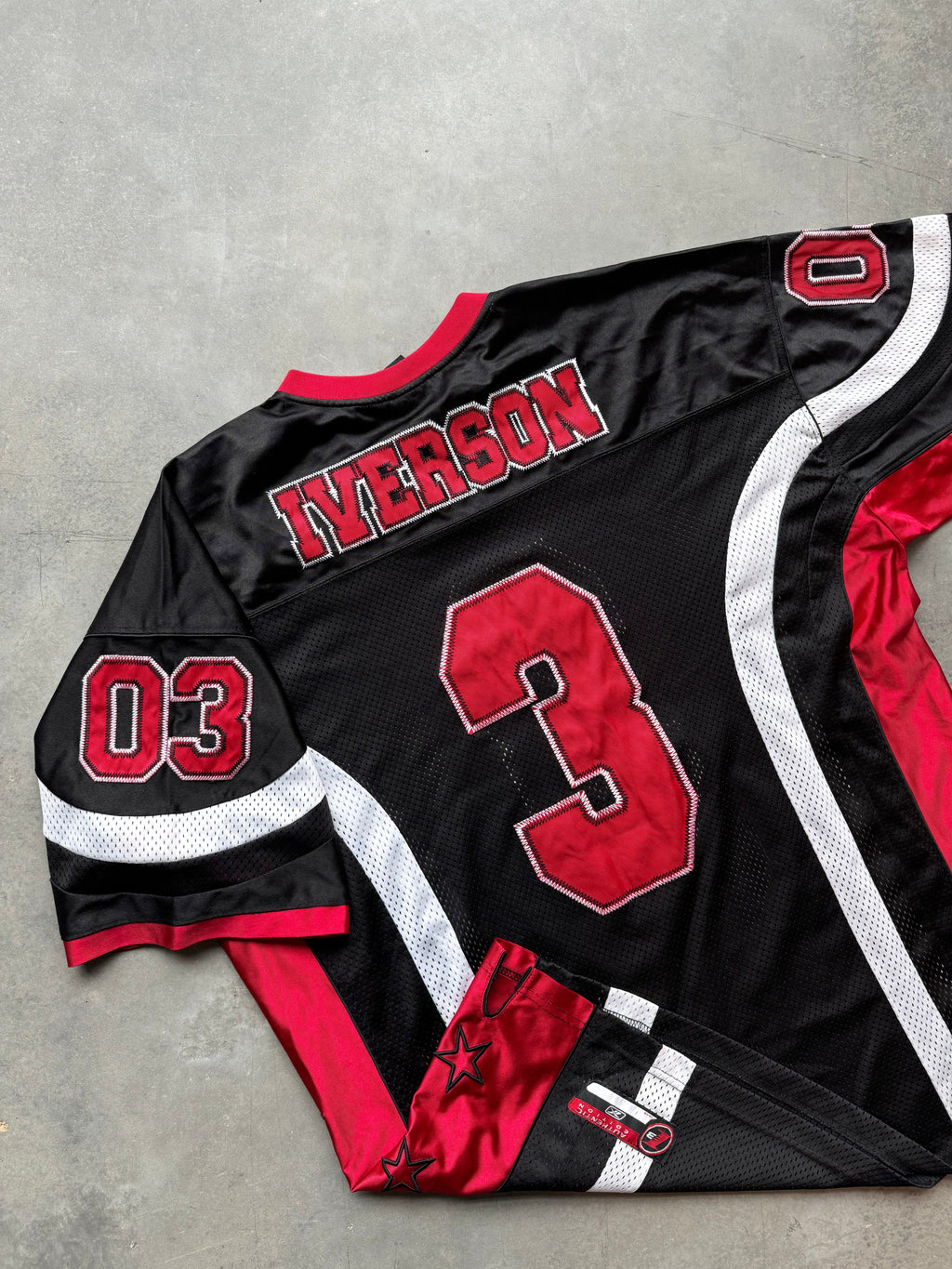00’s Allen Iverson Reebok Vintage Stitched NFL RARE Street Style Football Jersey (XXL)